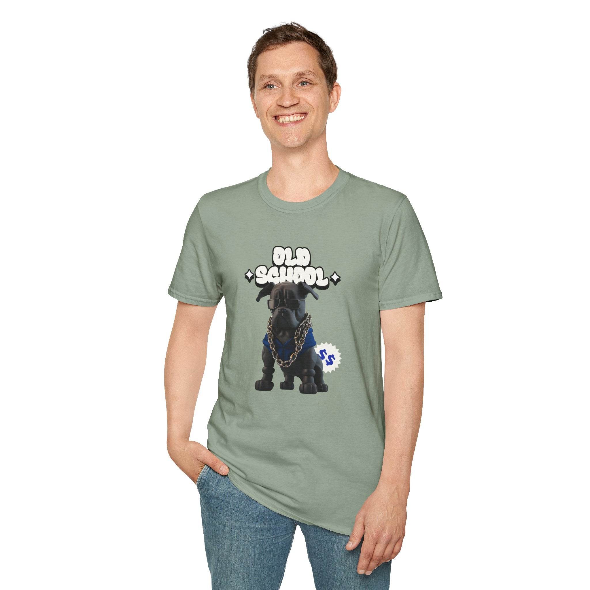 Old School Dog Unisex Softstyle T-Shirt - Esmeralda Ecostore