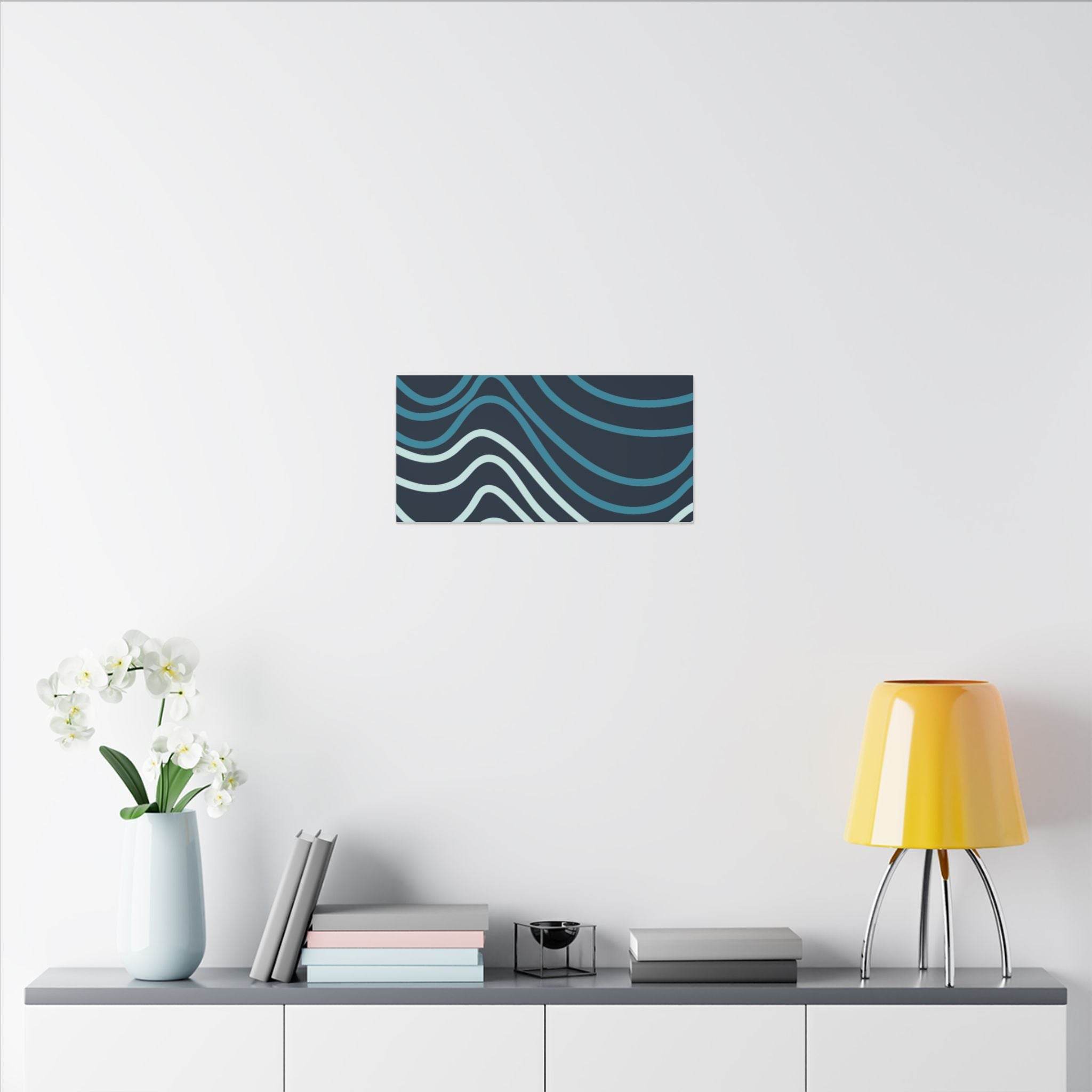 Wiggle Waves Matte Canvas Stretched Multi-Size - Esmeralda Ecostore