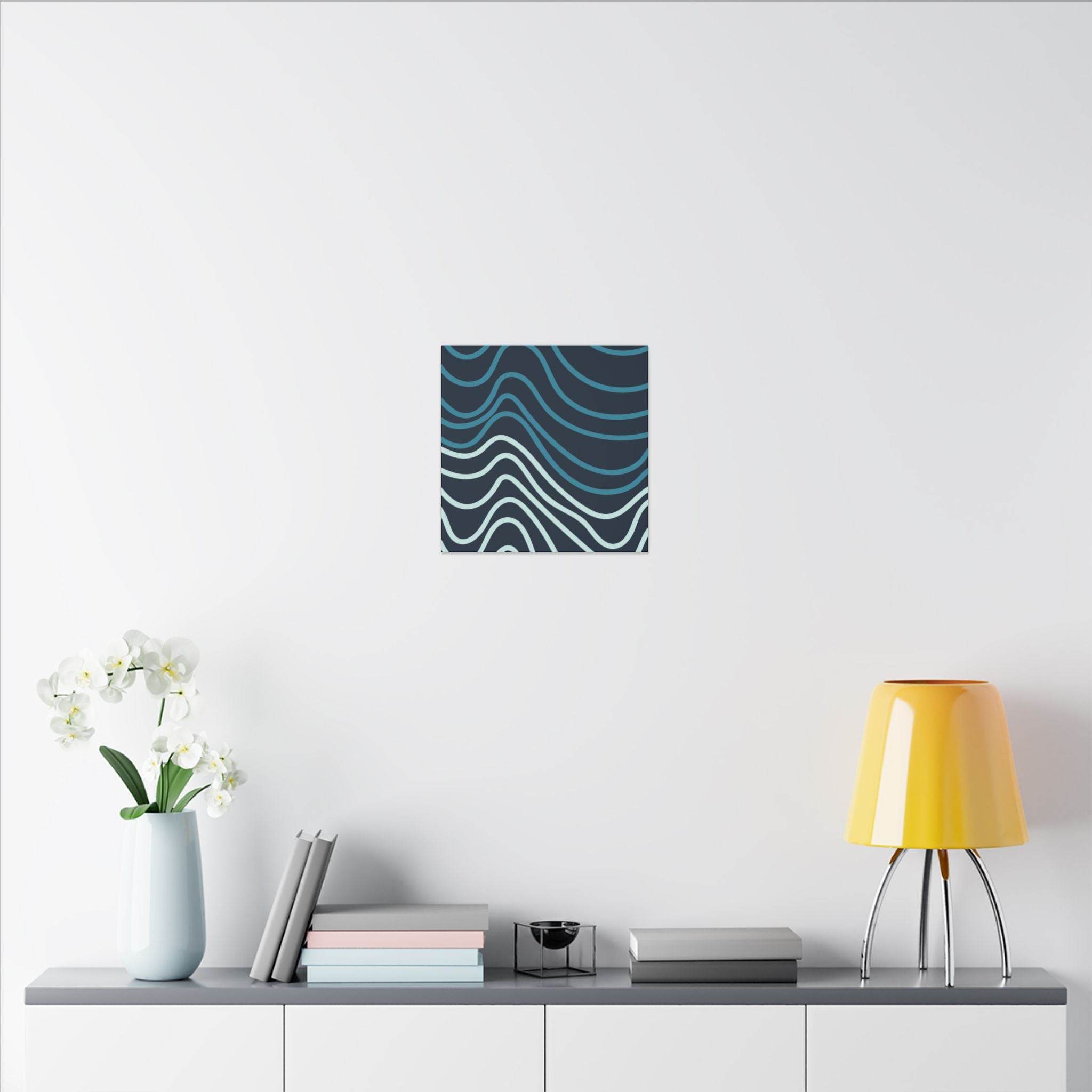 Wiggle Waves Matte Canvas Stretched Multi-Size - Esmeralda Ecostore