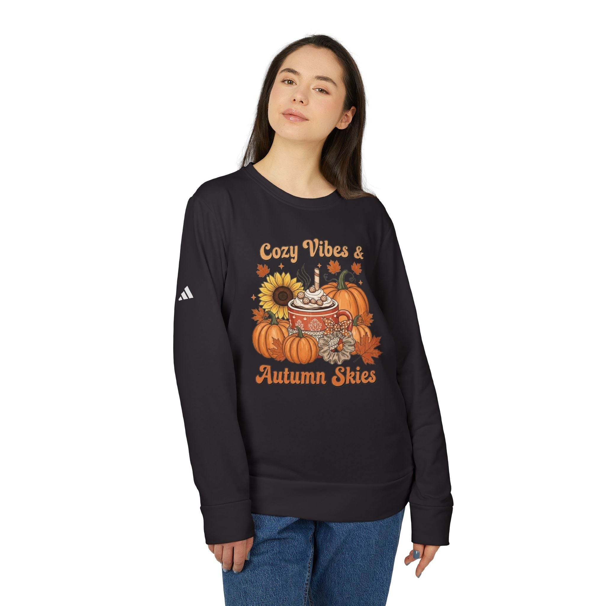 Cozy Autumn Adidas Unisex Fleece Crewneck Sweatshirt