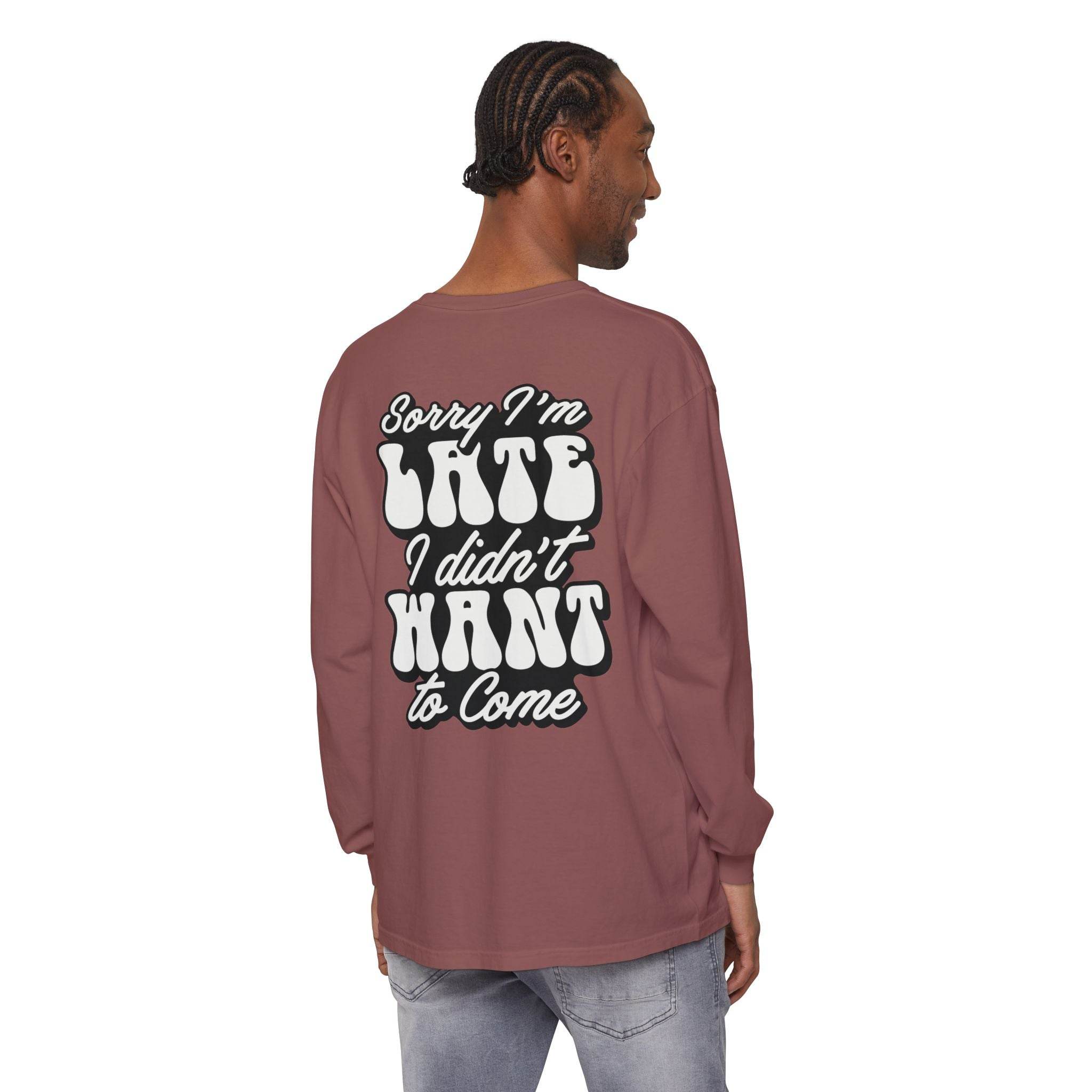 Sarcastic Unisex Garment-Dyed Long Sleeve T-Shirt - Esmeralda Ecostore