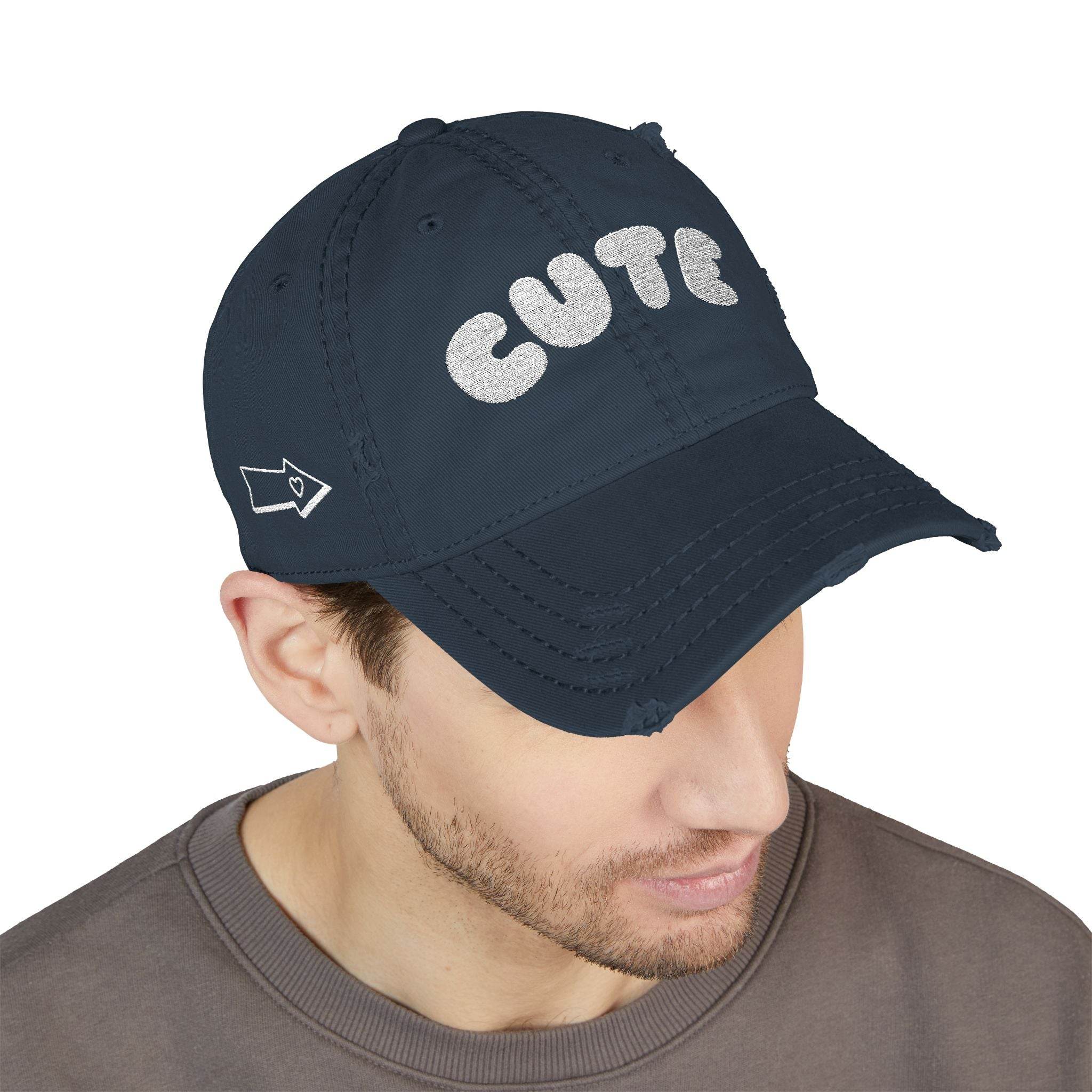 Cute Distressed Dad Hat (Embroidery) - Esmeralda Ecostore
