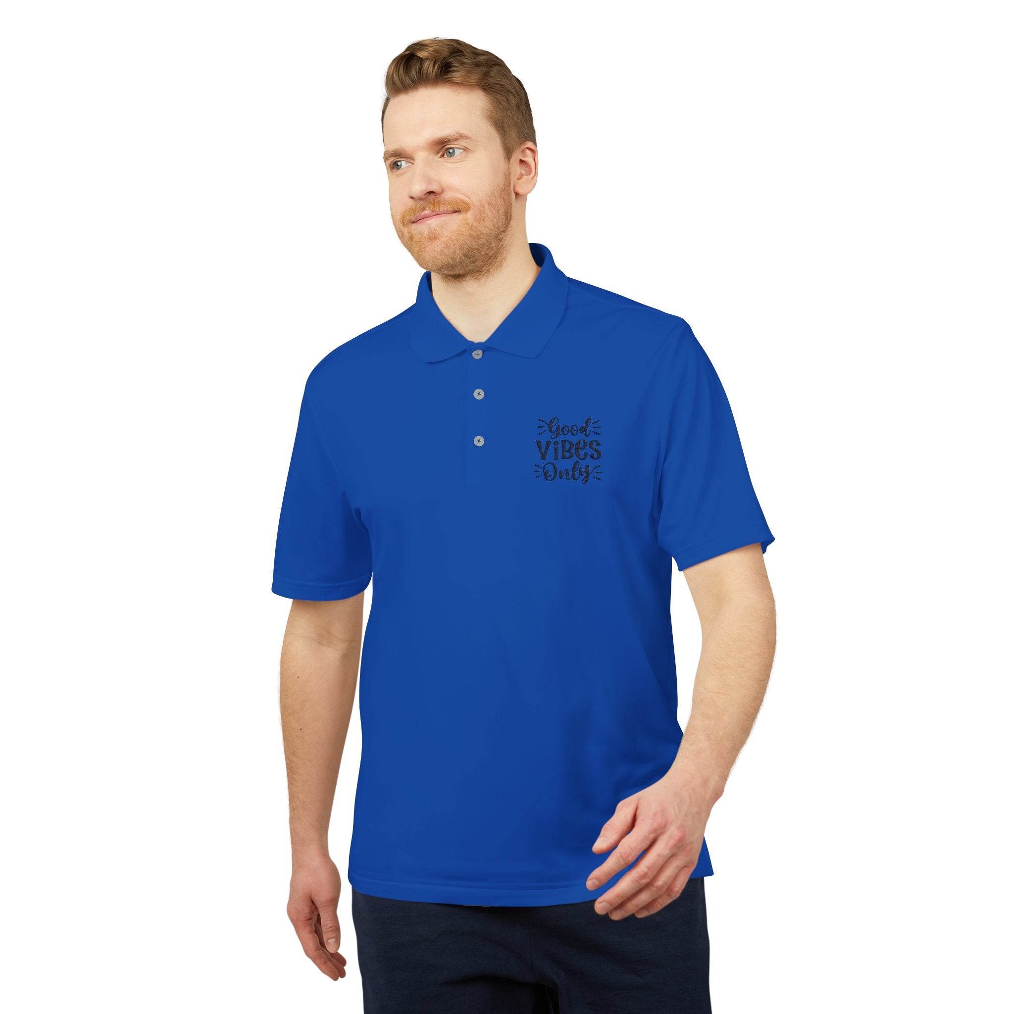 Good Vibes Only Adidas Unisex Performance Polo - Esmeralda Ecostore