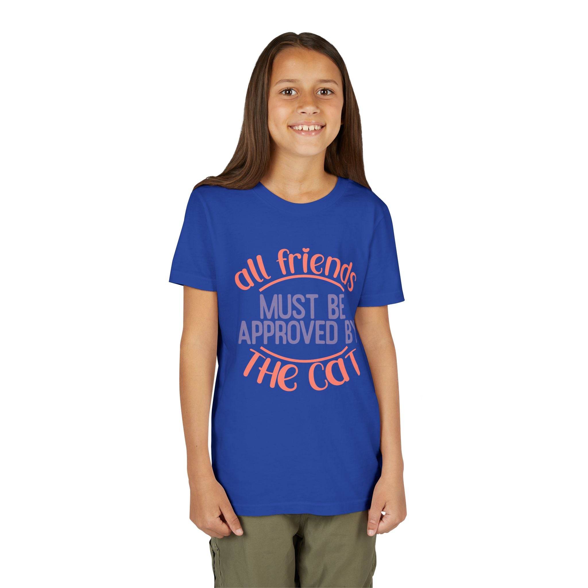 All Friends must be Approved by the Cat Youth Short Sleeve Tee - Esmeralda Ecostore