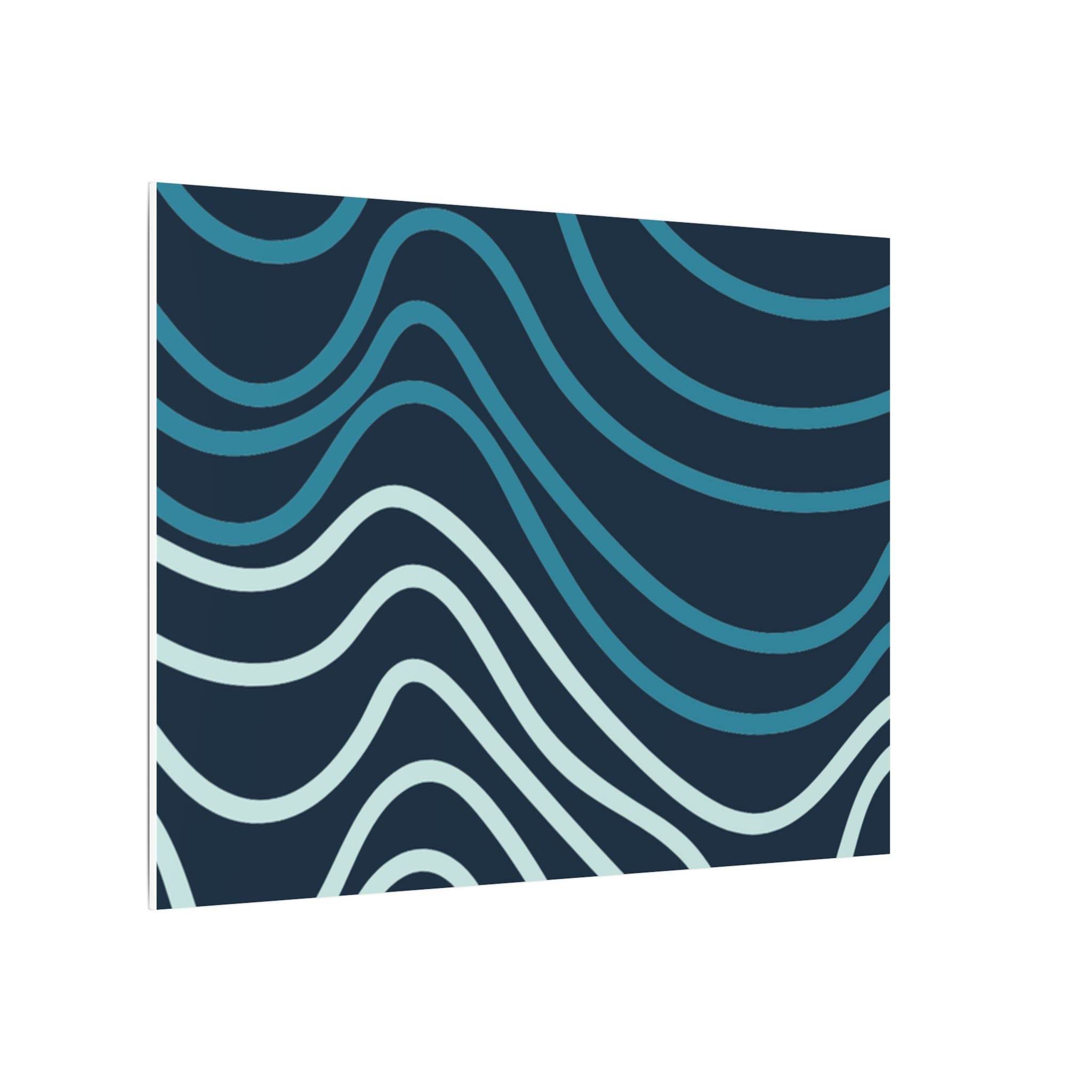 Wiggle Waves Matte Canvas Stretched Multi-Size - Esmeralda Ecostore