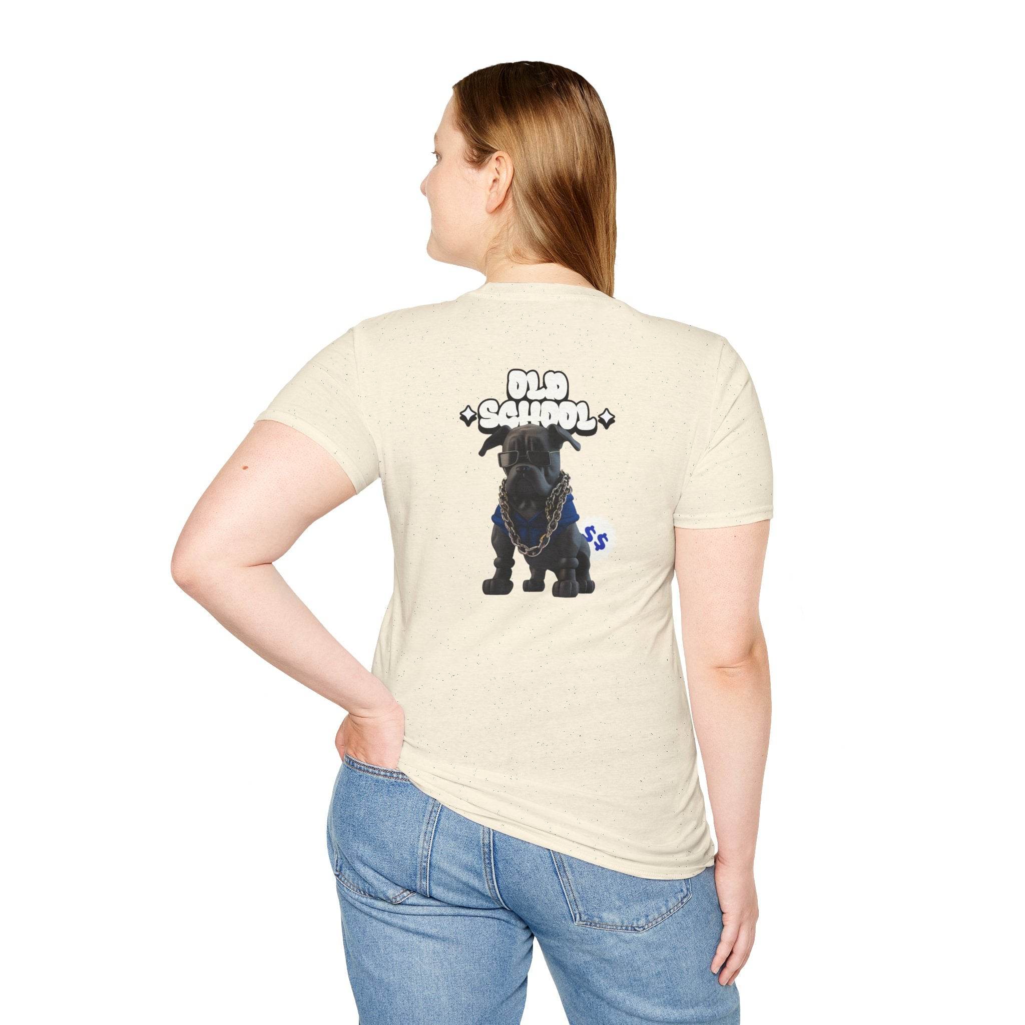Old School Dog Unisex Softstyle T-Shirt - Esmeralda Ecostore