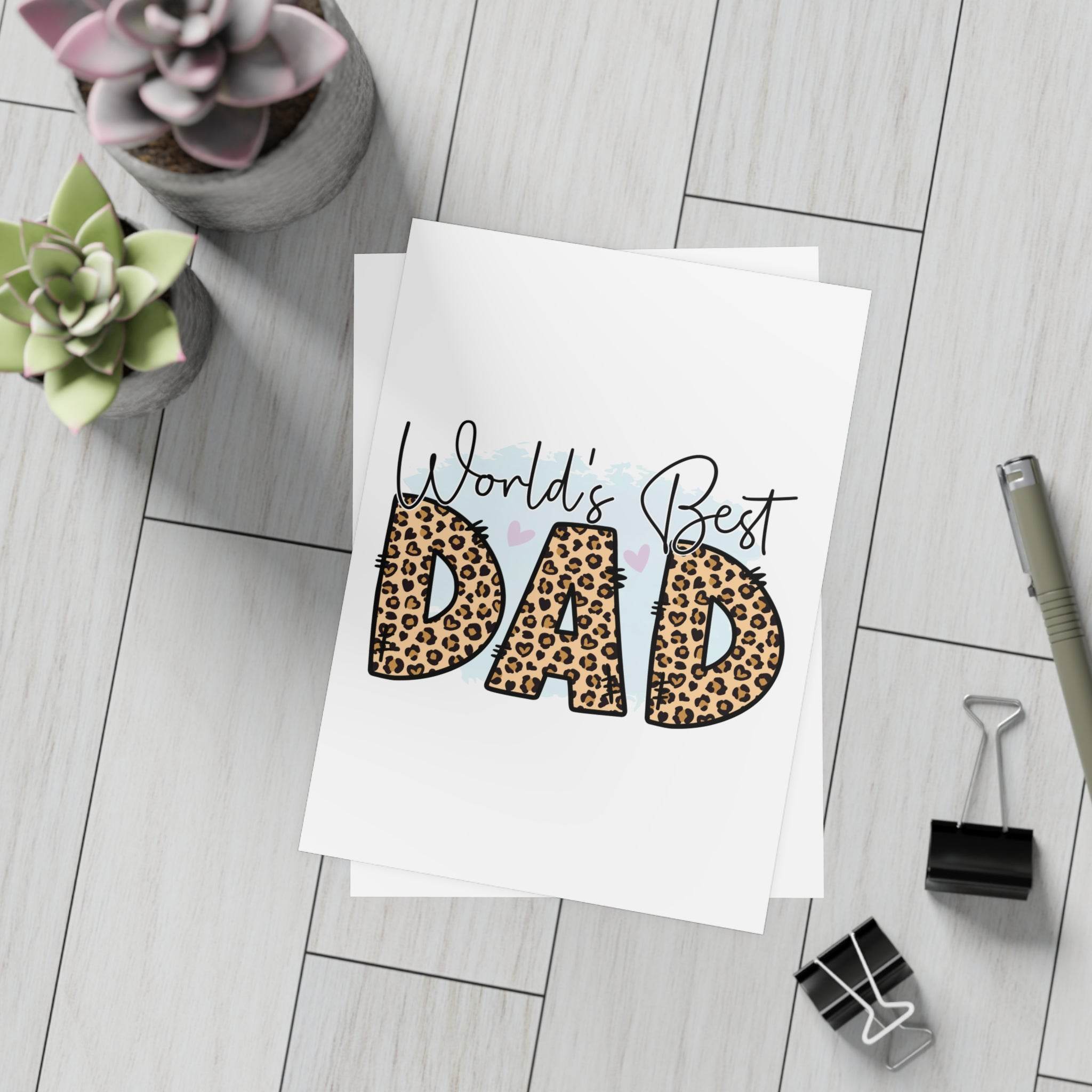 World's Best Dad Postcard Bundles-Envelopes Included - Esmeralda Ecostore