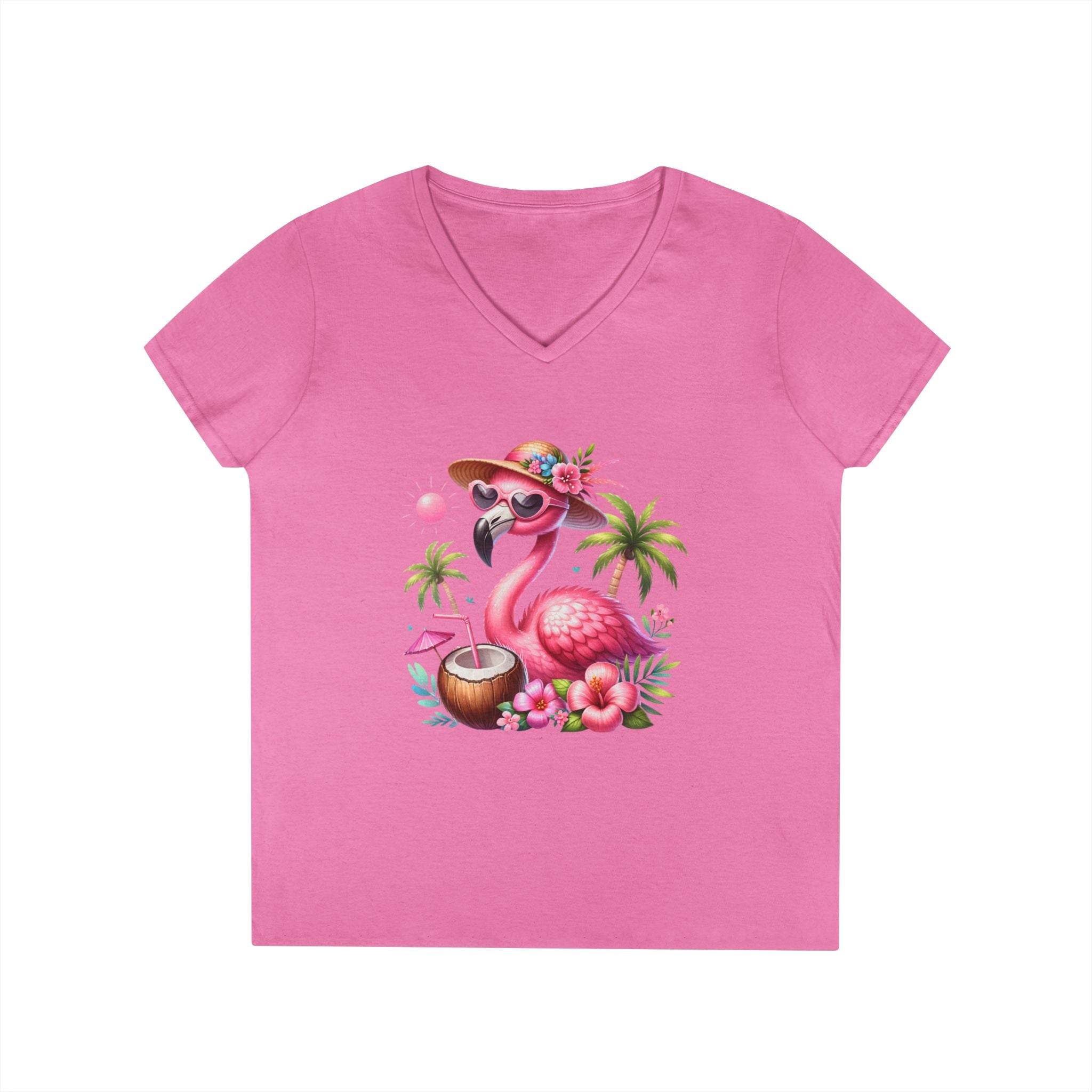 Tropical Chill Ladies's V-Neck T-Shirt - Esmeralda Ecostore