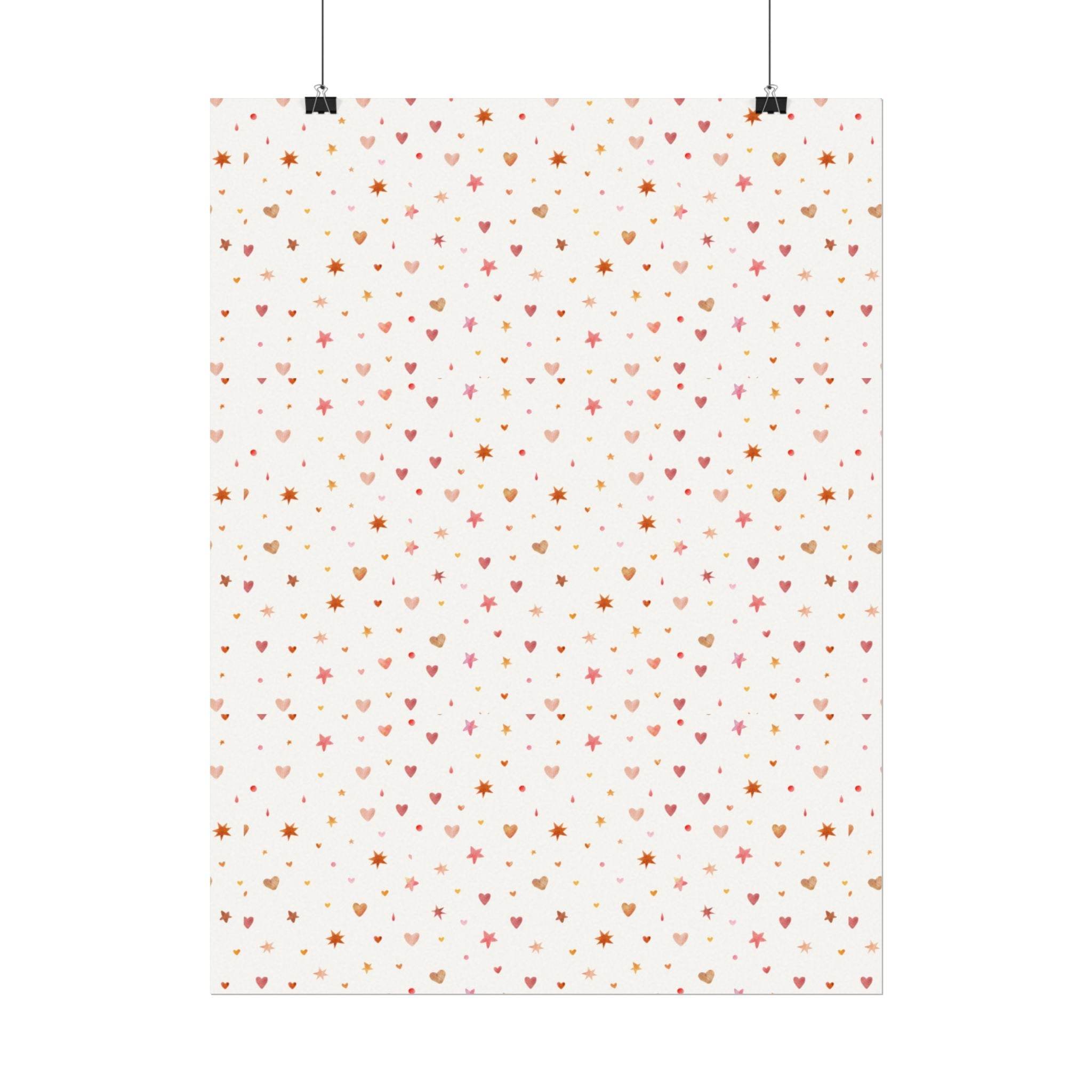 Heart Sparkle Textured Watercolor Matte Posters - Posters - Esmeralda Ecostore