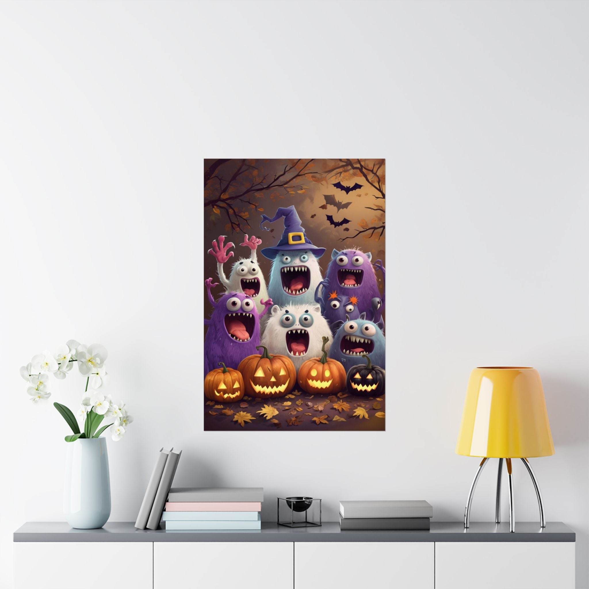 Halloween Monsters Matte Vertical Posters