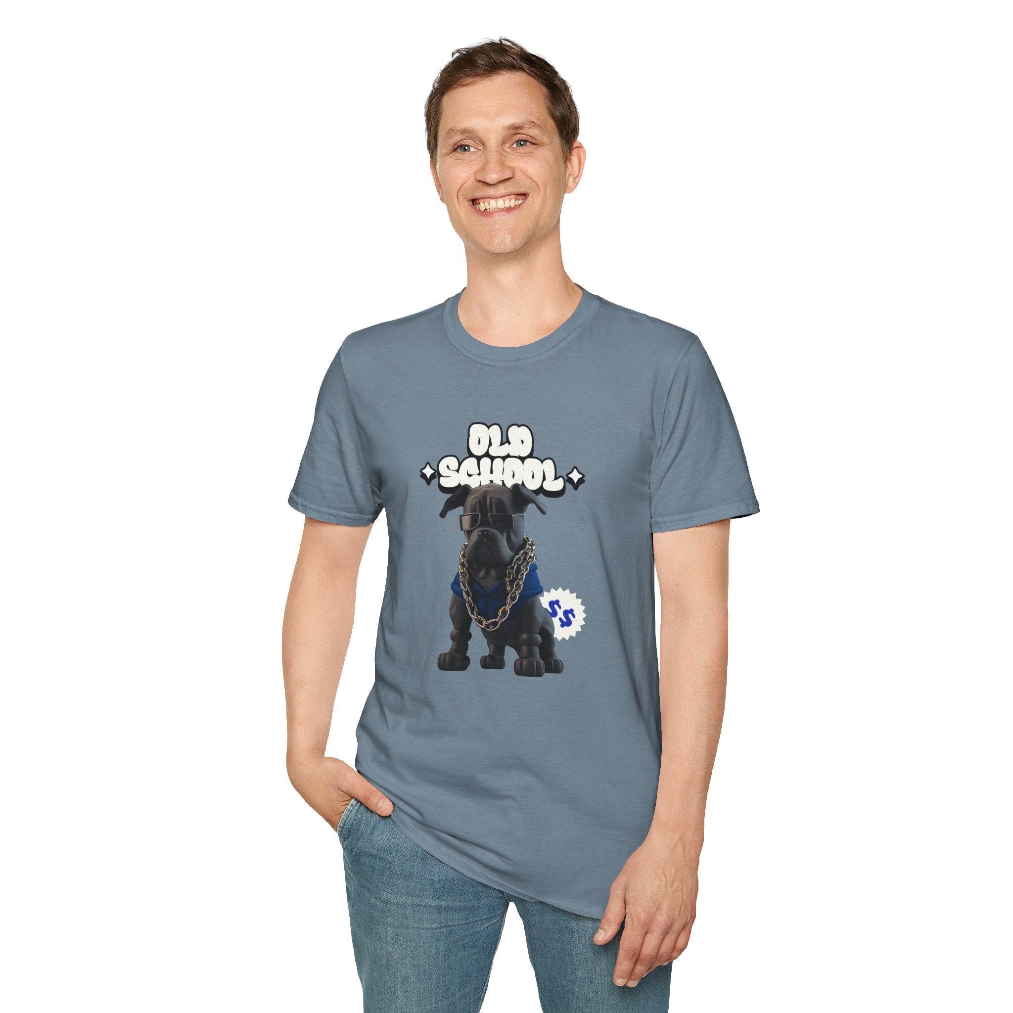 Old School Dog Unisex Softstyle T-Shirt - Esmeralda Ecostore