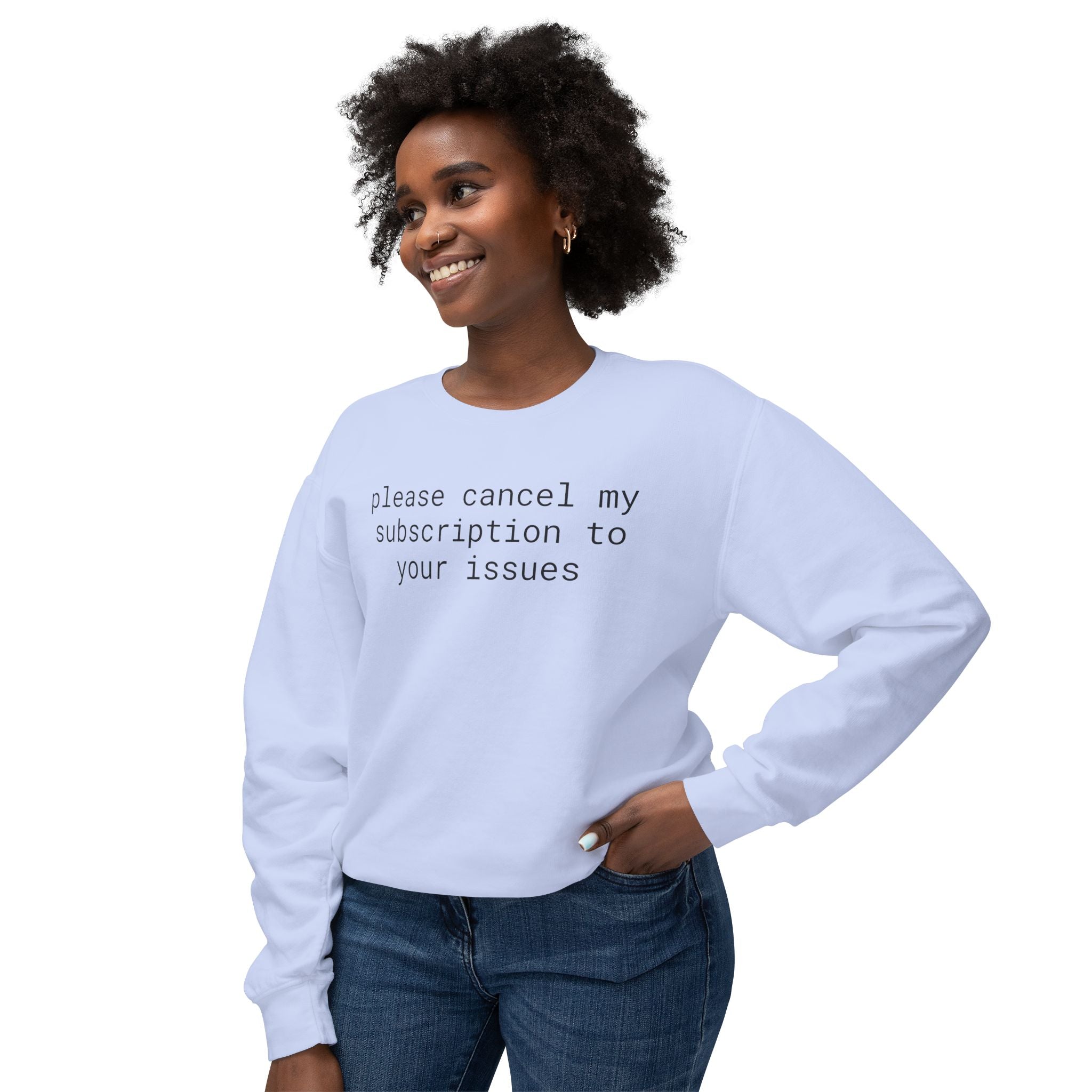 Funny Unisex Lightweight Crewneck Sweatshirt