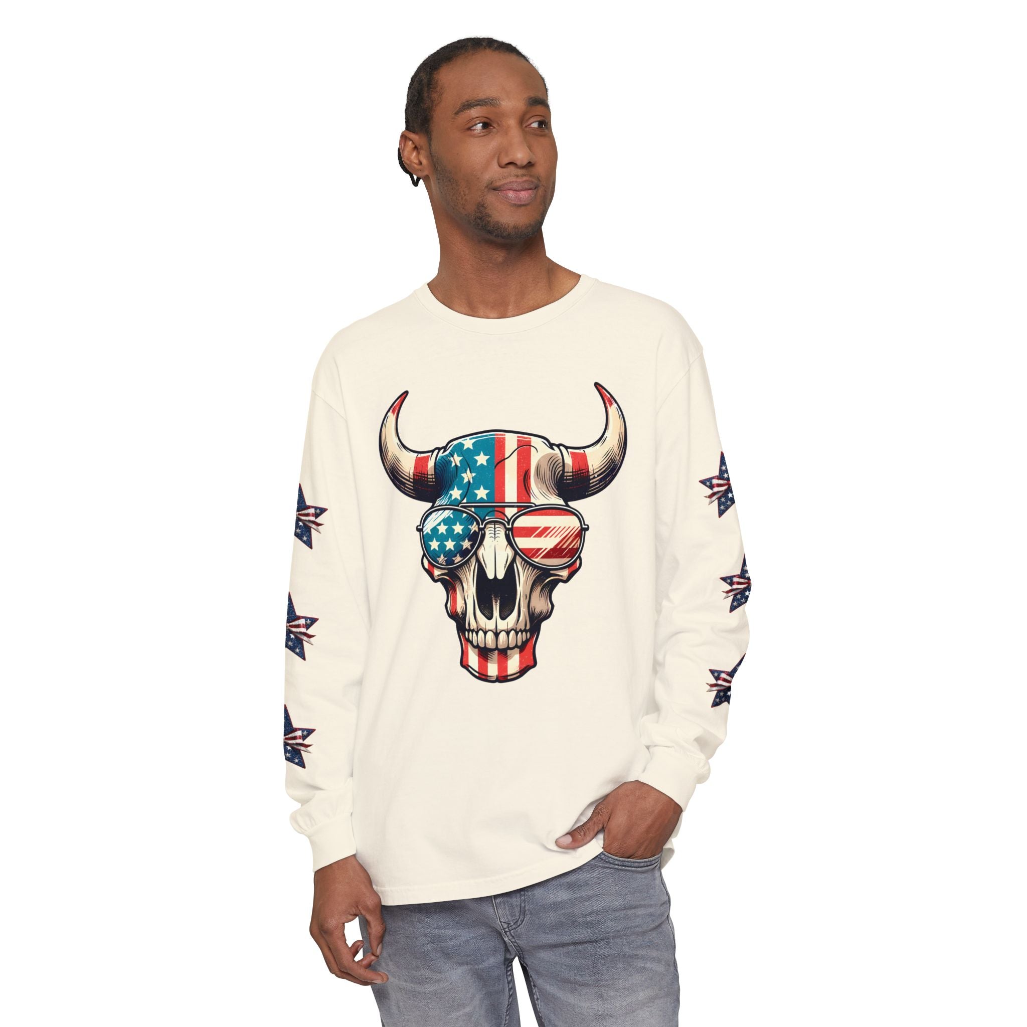 Liberty Horns Unisex Garment-Dyed Long Sleeve T-Shirt