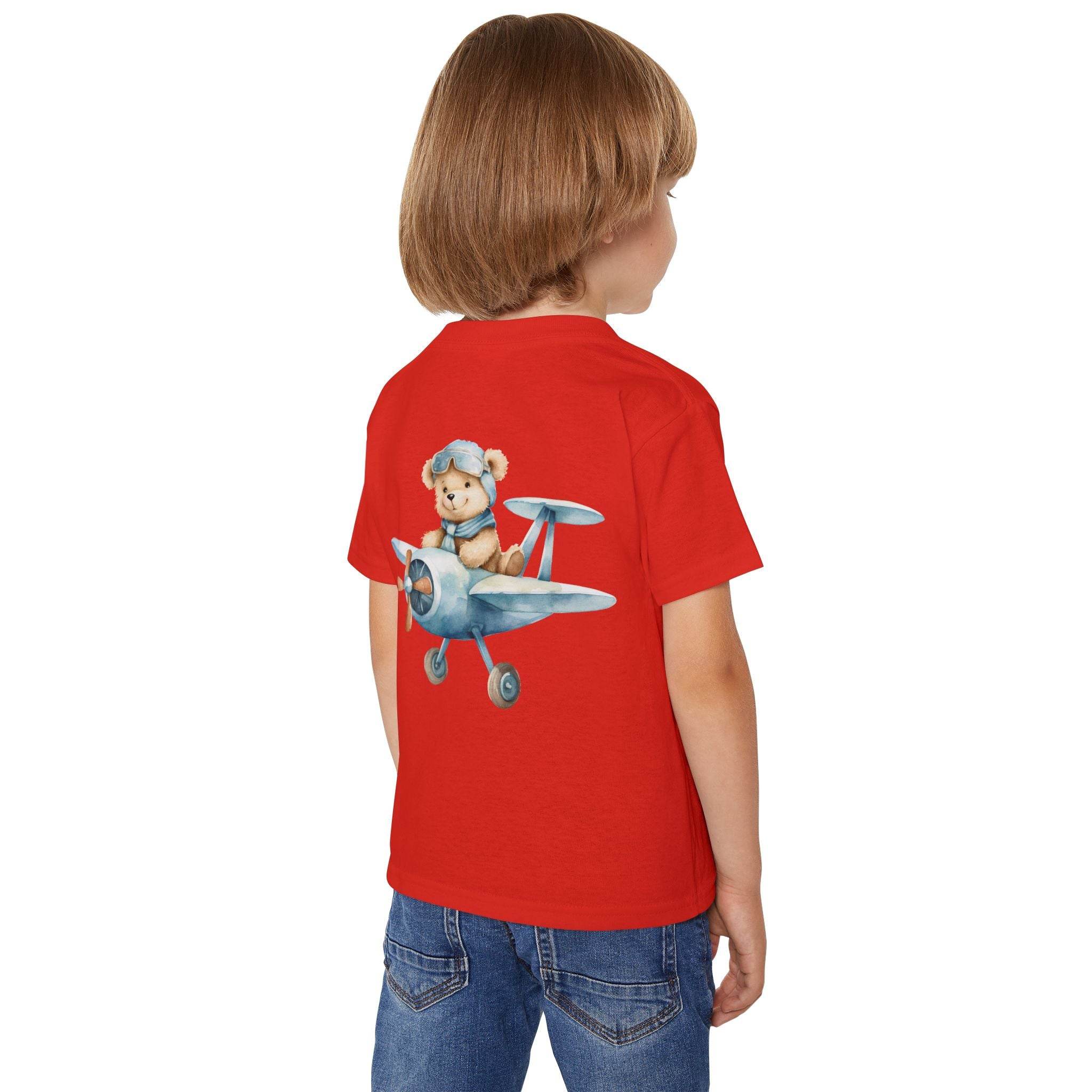 Aviator Bear Heavy Cotton™ Toddler T-shirt - Esmeralda Ecostore