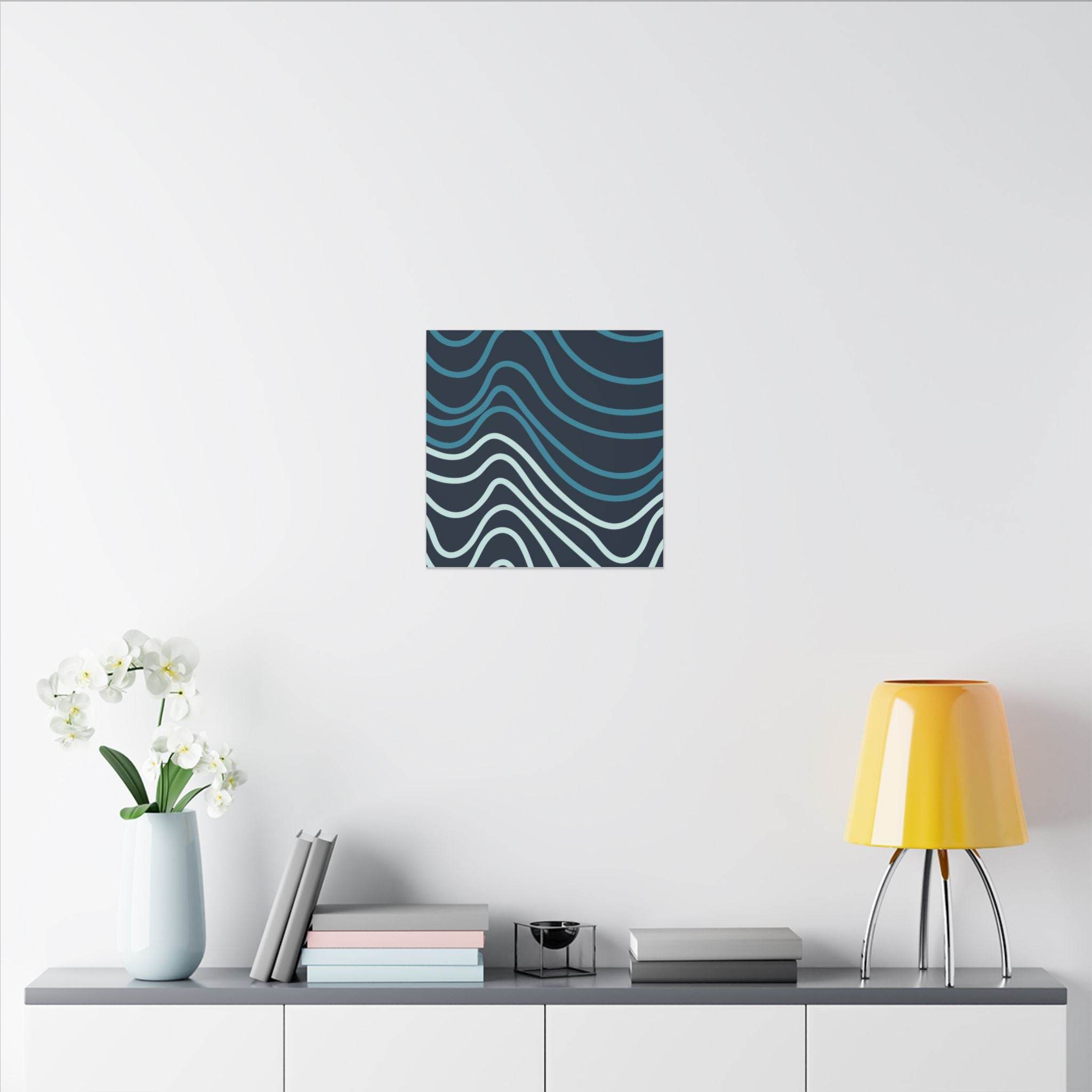 Wiggle Waves Matte Canvas Stretched Multi-Size - Esmeralda Ecostore