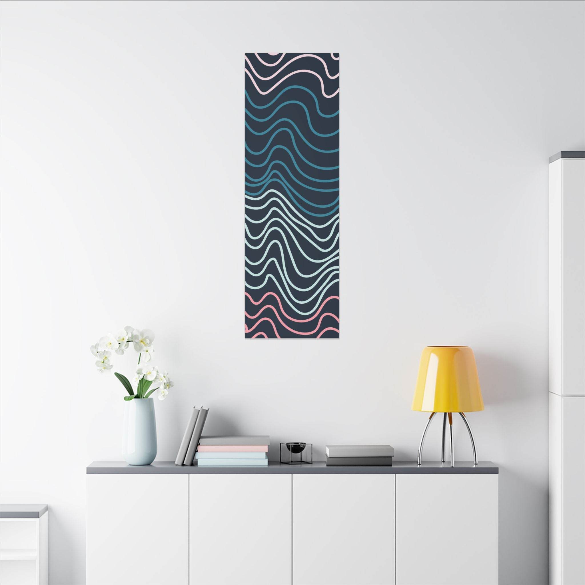 Wiggle Waves Matte Canvas Stretched Multi-Size - Esmeralda Ecostore