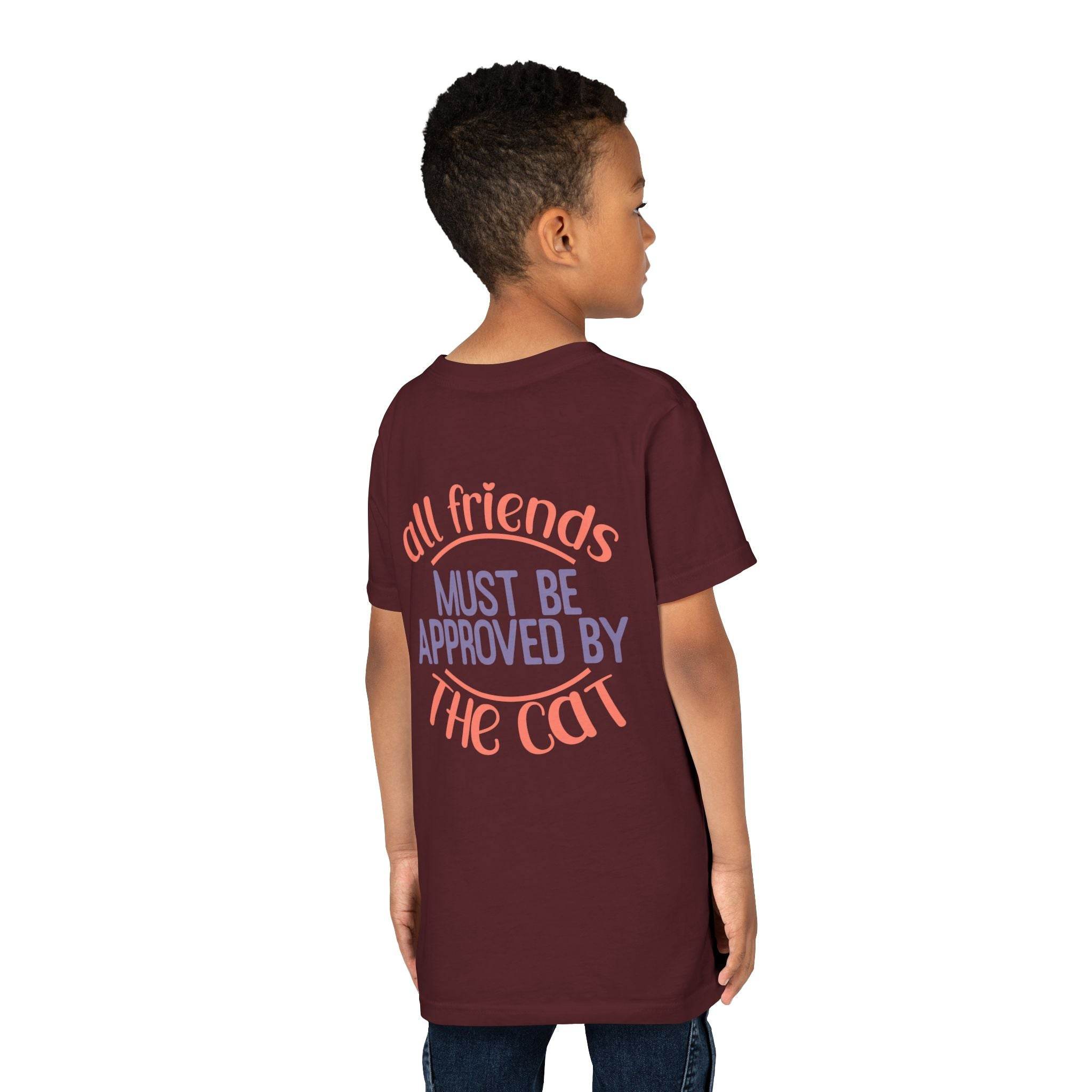 All Friends must be Approved by the Cat Youth Short Sleeve Tee - Esmeralda Ecostore