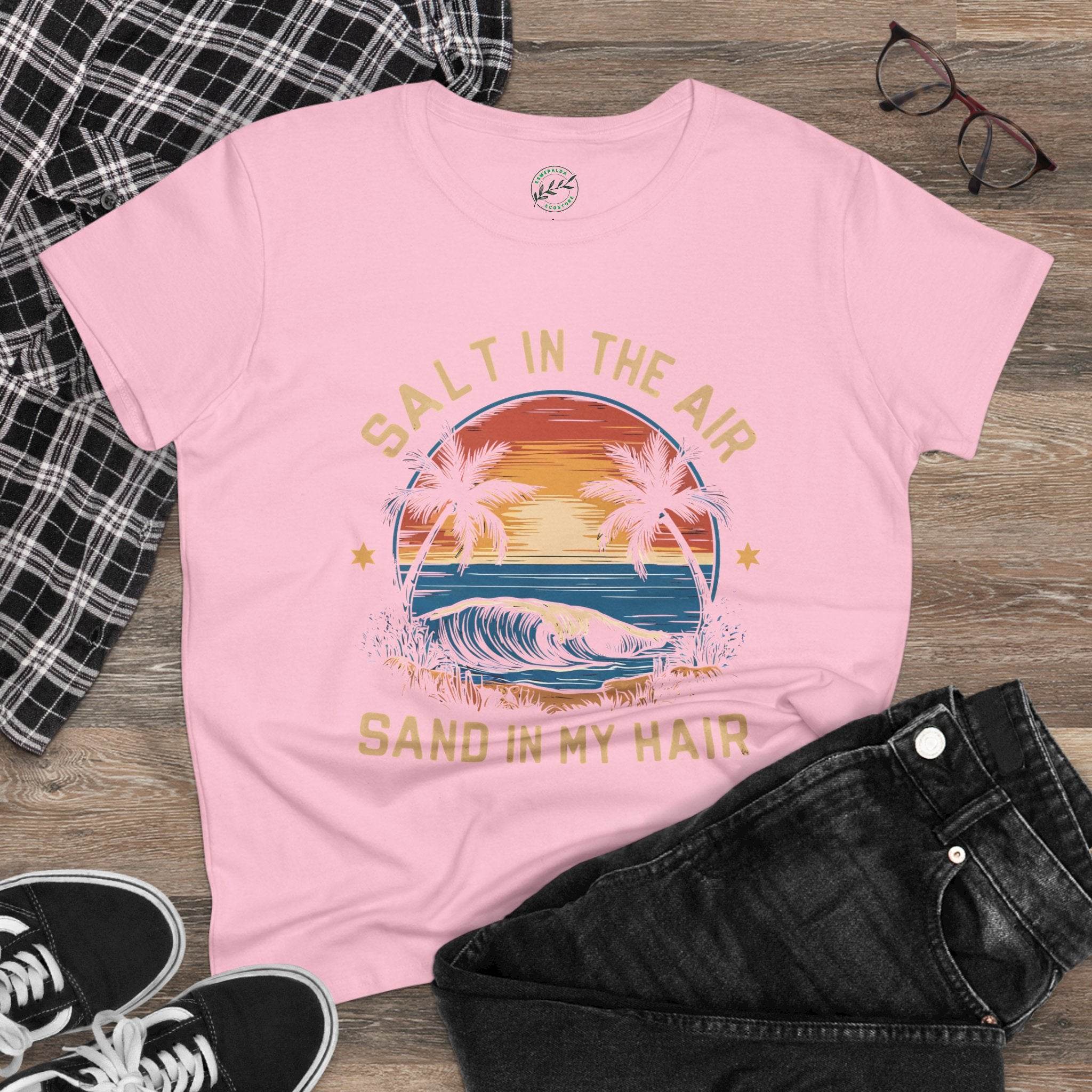 Salt & Sand Women's Midweight Cotton Tee - T-shirts - Esmeralda Ecostore