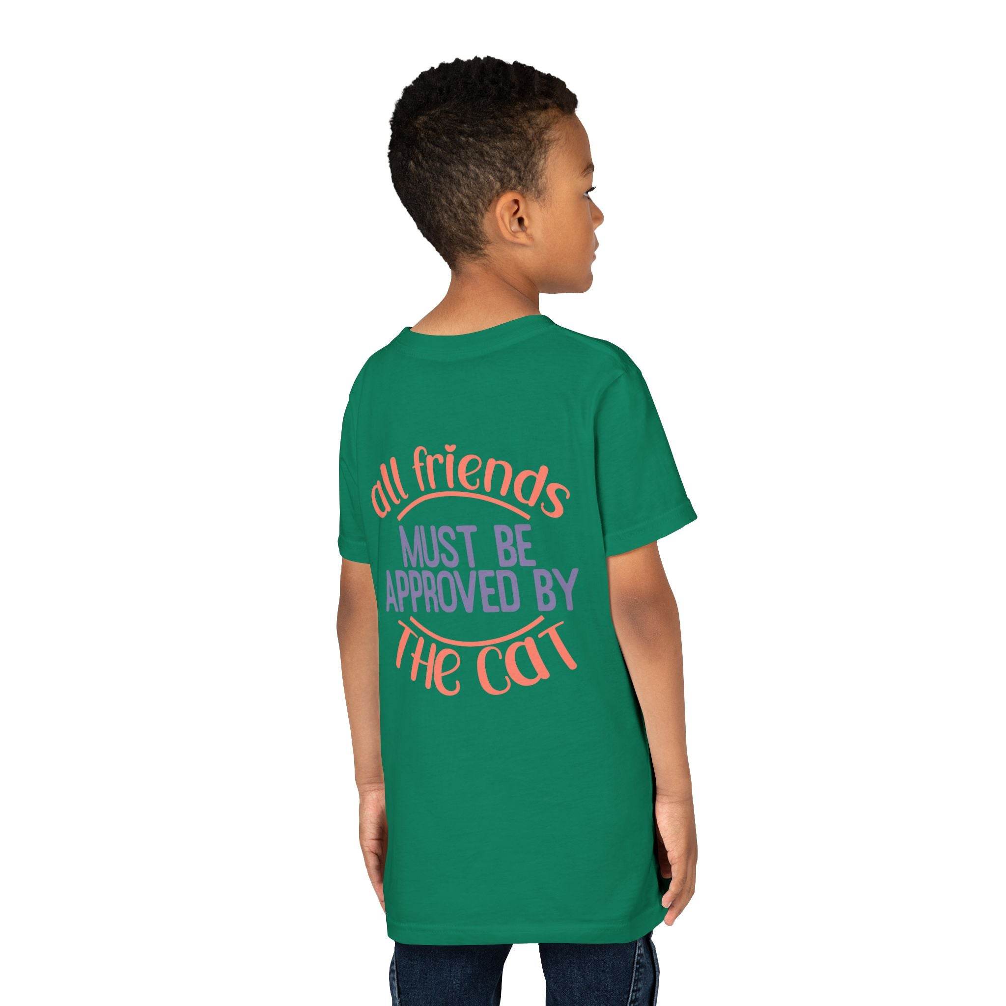 All Friends must be Approved by the Cat Youth Short Sleeve Tee - Esmeralda Ecostore