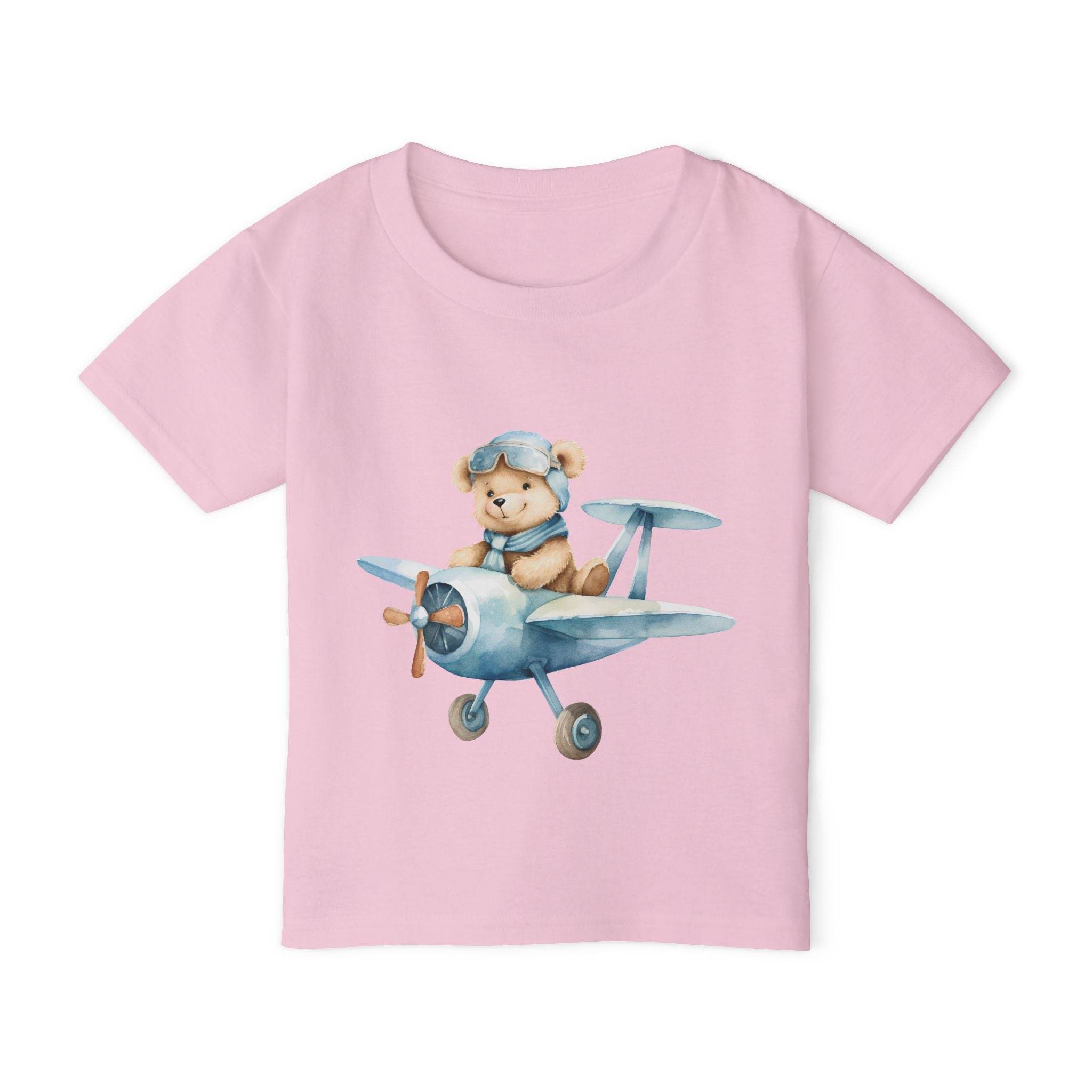 Aviator Bear Heavy Cotton™ Toddler T-shirt - Esmeralda Ecostore