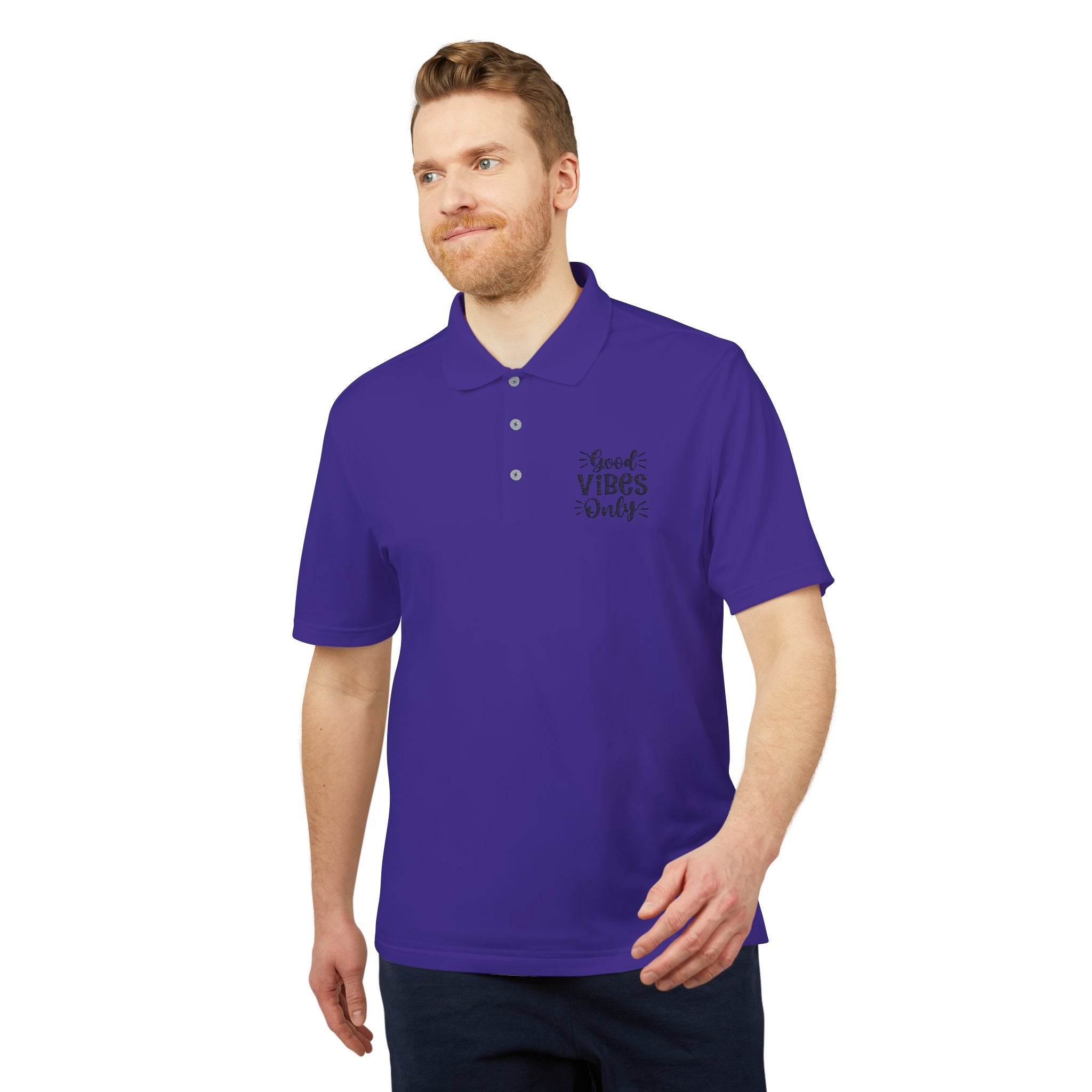 Good Vibes Only Adidas Unisex Performance Polo - Esmeralda Ecostore