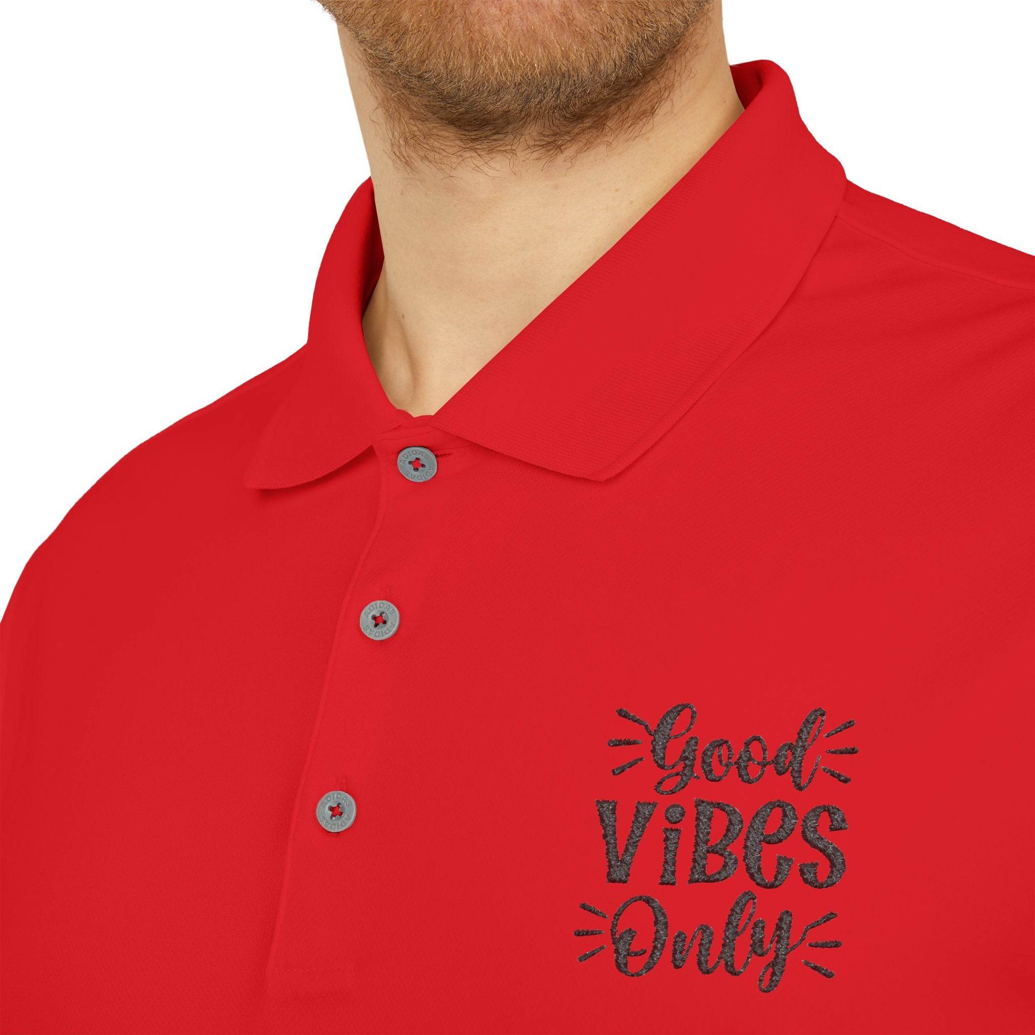 Good Vibes Only Adidas Unisex Performance Polo - Esmeralda Ecostore