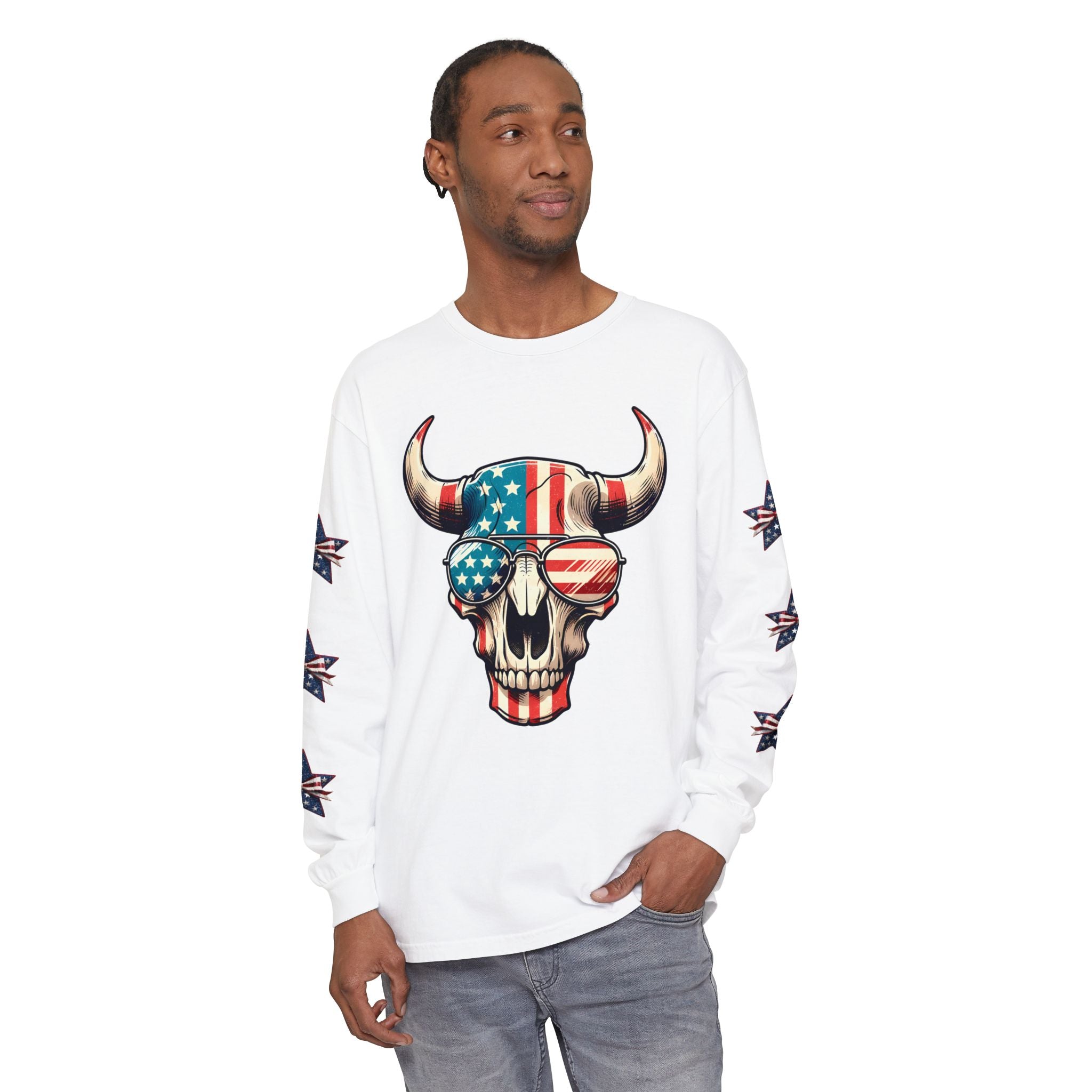 Liberty Horns Unisex Garment-Dyed Long Sleeve T-Shirt