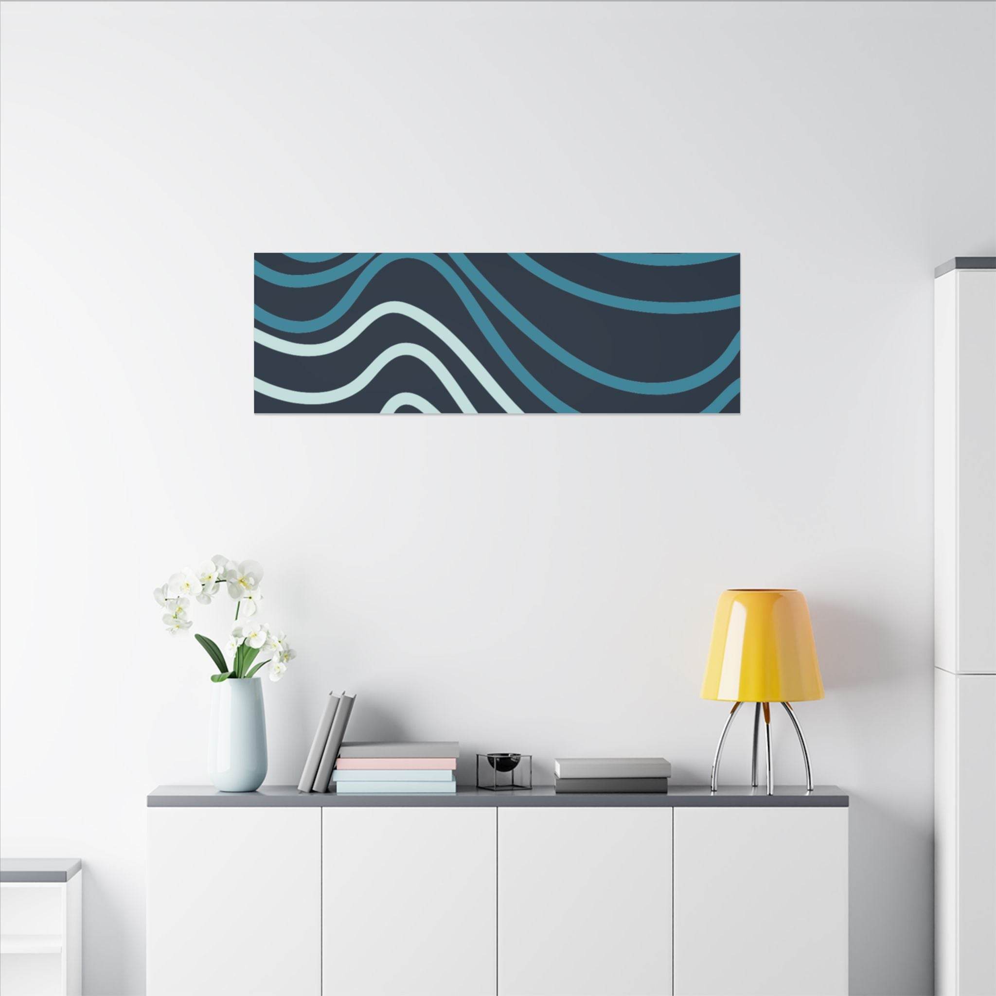 Wiggle Waves Matte Canvas Stretched Multi-Size - Esmeralda Ecostore