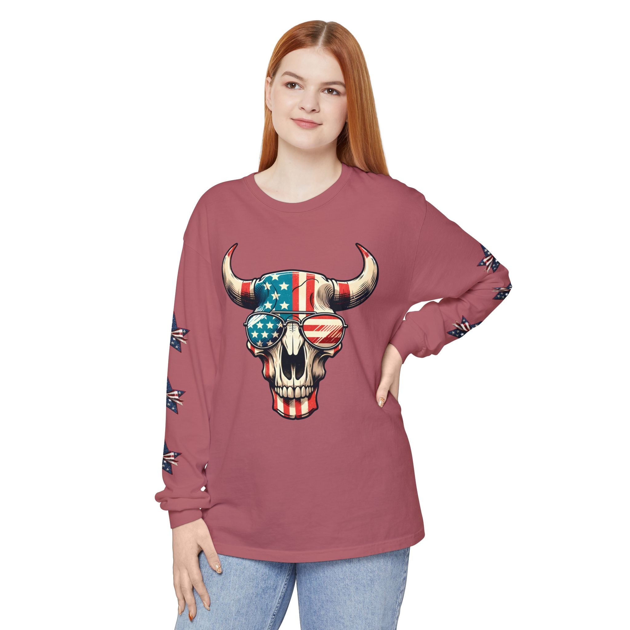 Liberty Horns Unisex Garment-Dyed Long Sleeve T-Shirt