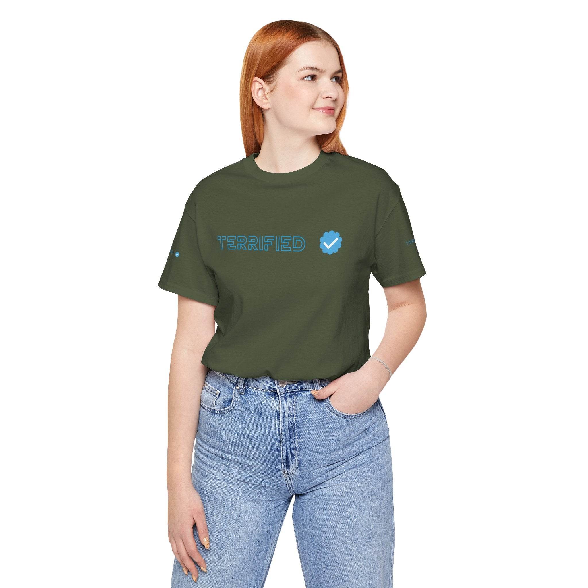 Terrified Unisex Jersey Short Sleeve Tee - Esmeralda Ecostore