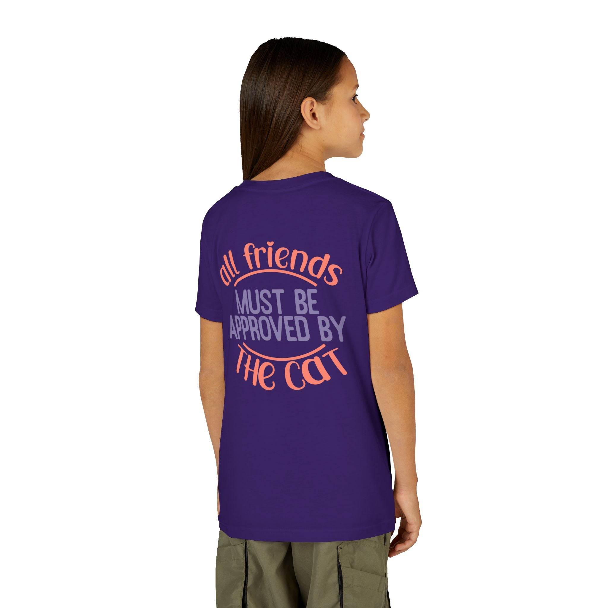 All Friends must be Approved by the Cat Youth Short Sleeve Tee - Esmeralda Ecostore