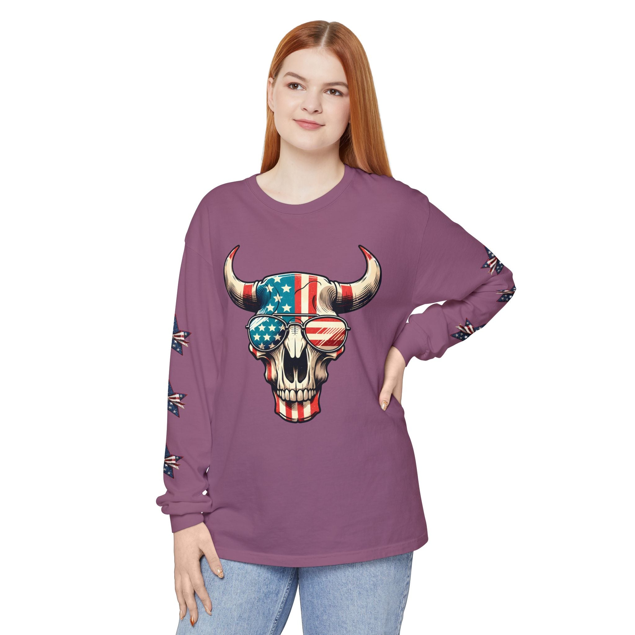 Liberty Horns Unisex Garment-Dyed Long Sleeve T-Shirt