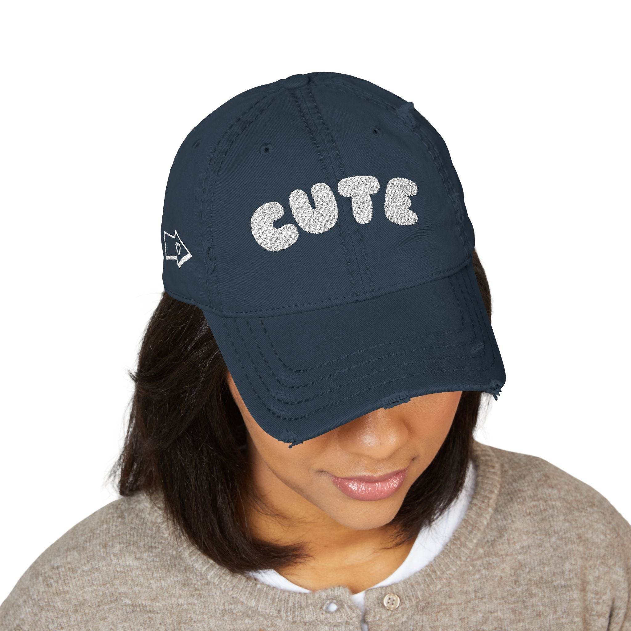 Cute Distressed Dad Hat (Embroidery) - Esmeralda Ecostore