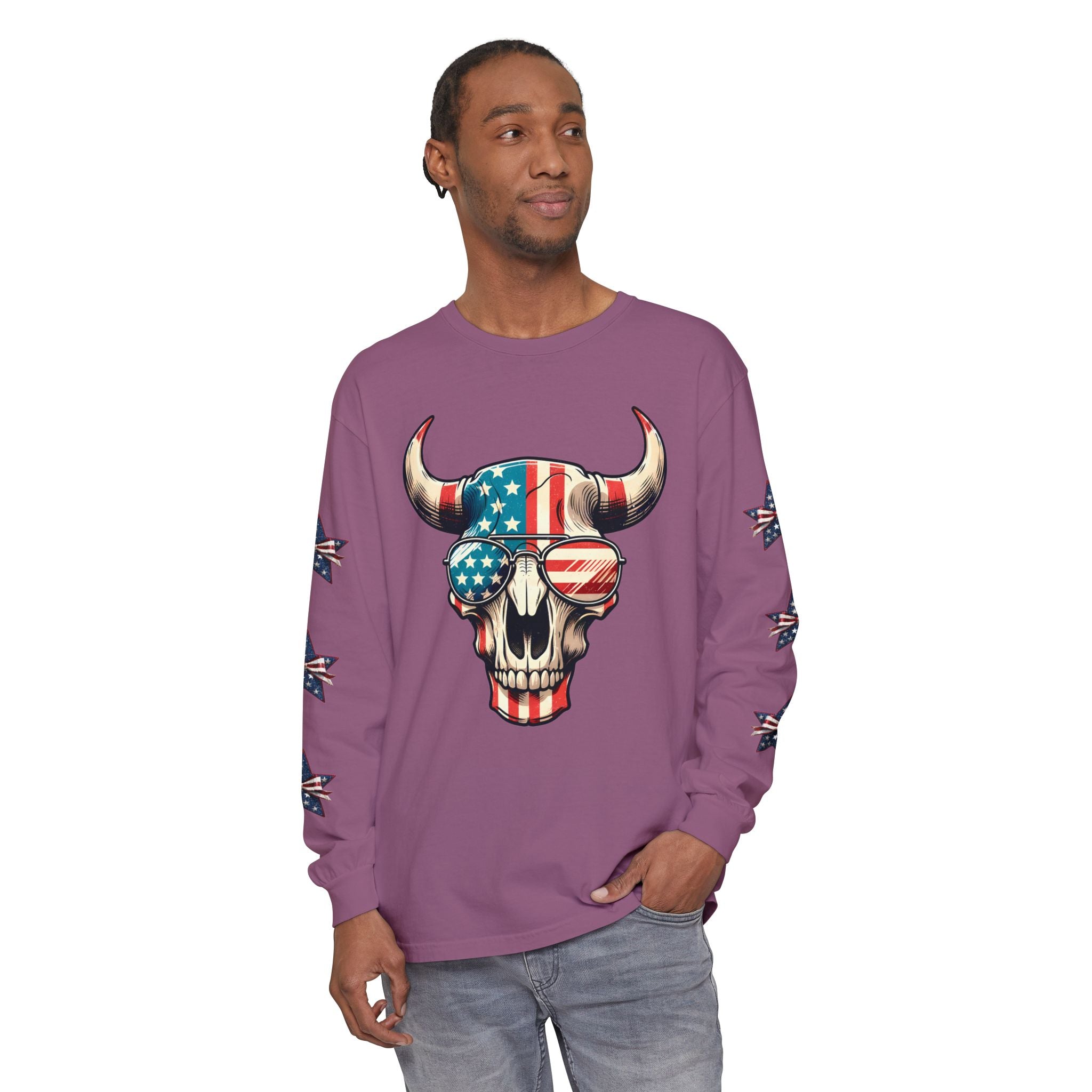 Liberty Horns Unisex Garment-Dyed Long Sleeve T-Shirt