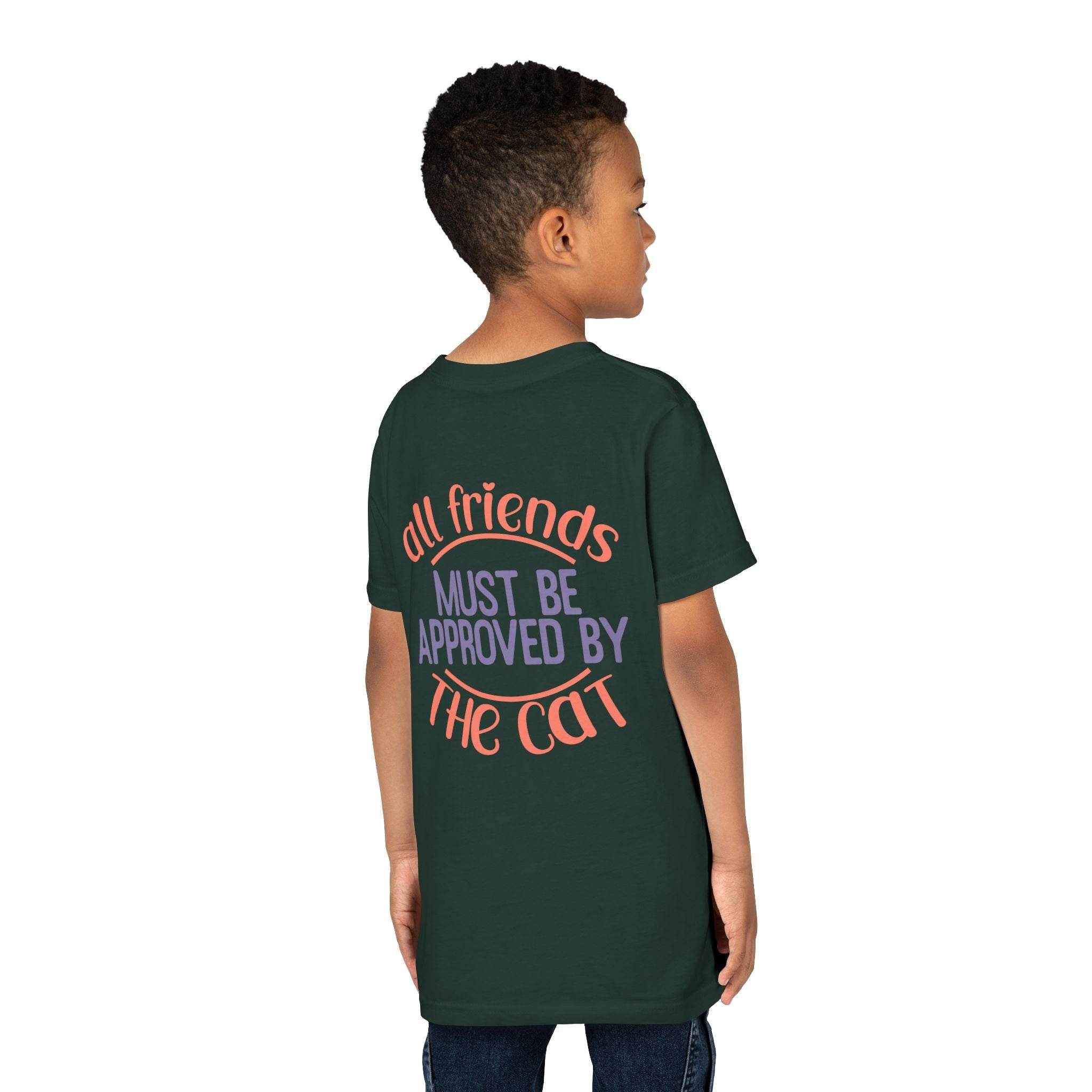 All Friends must be Approved by the Cat Youth Short Sleeve Tee - Esmeralda Ecostore