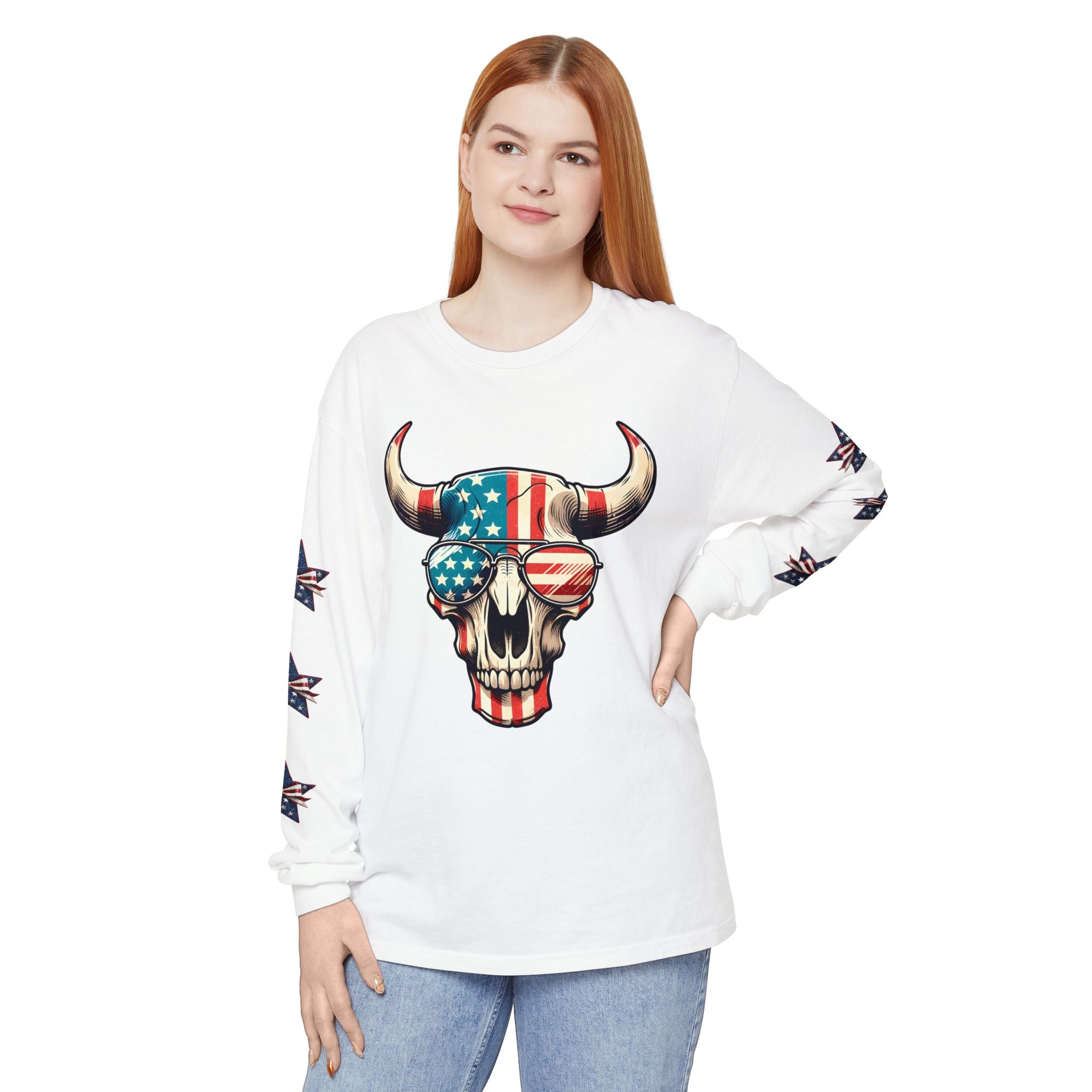 Liberty Horns Unisex Garment-Dyed Long Sleeve T-Shirt