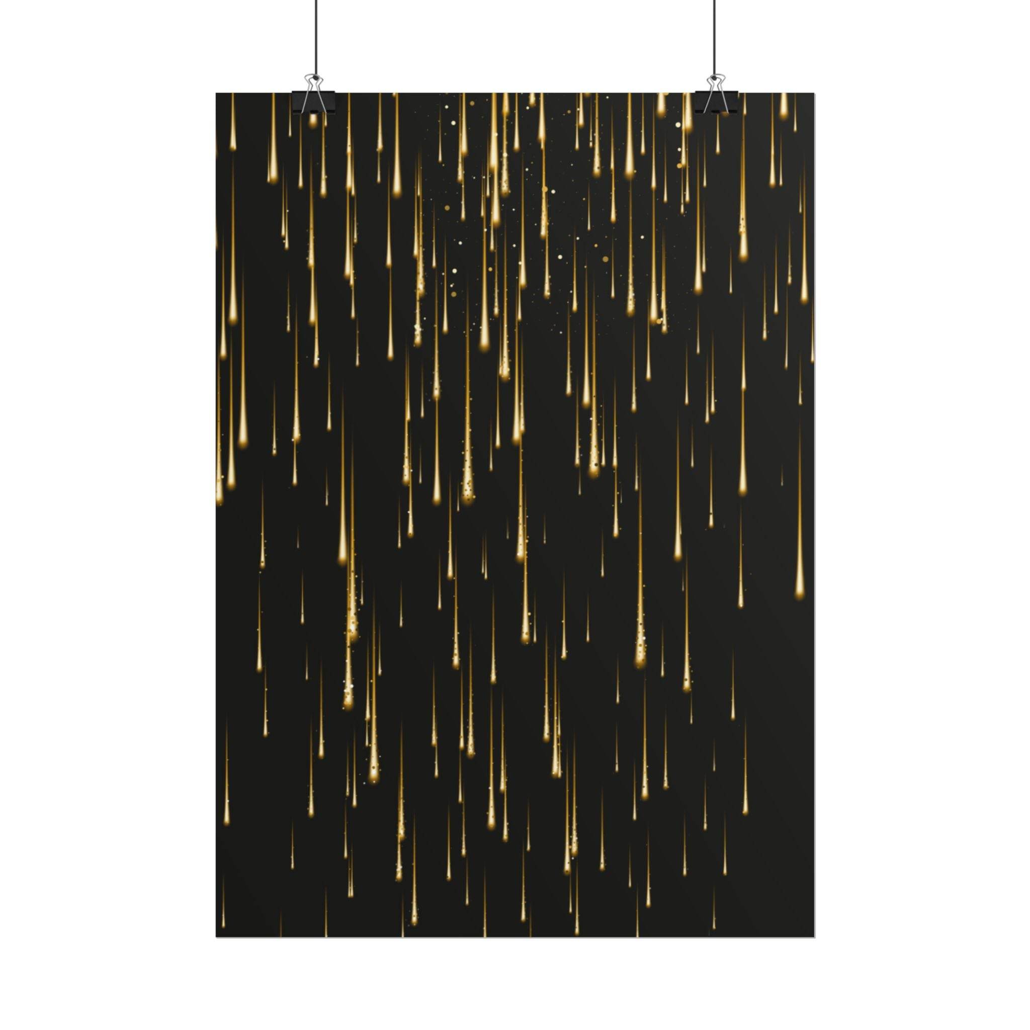Golden Rain Rolled Posters - Posters - Esmeralda Ecostore
