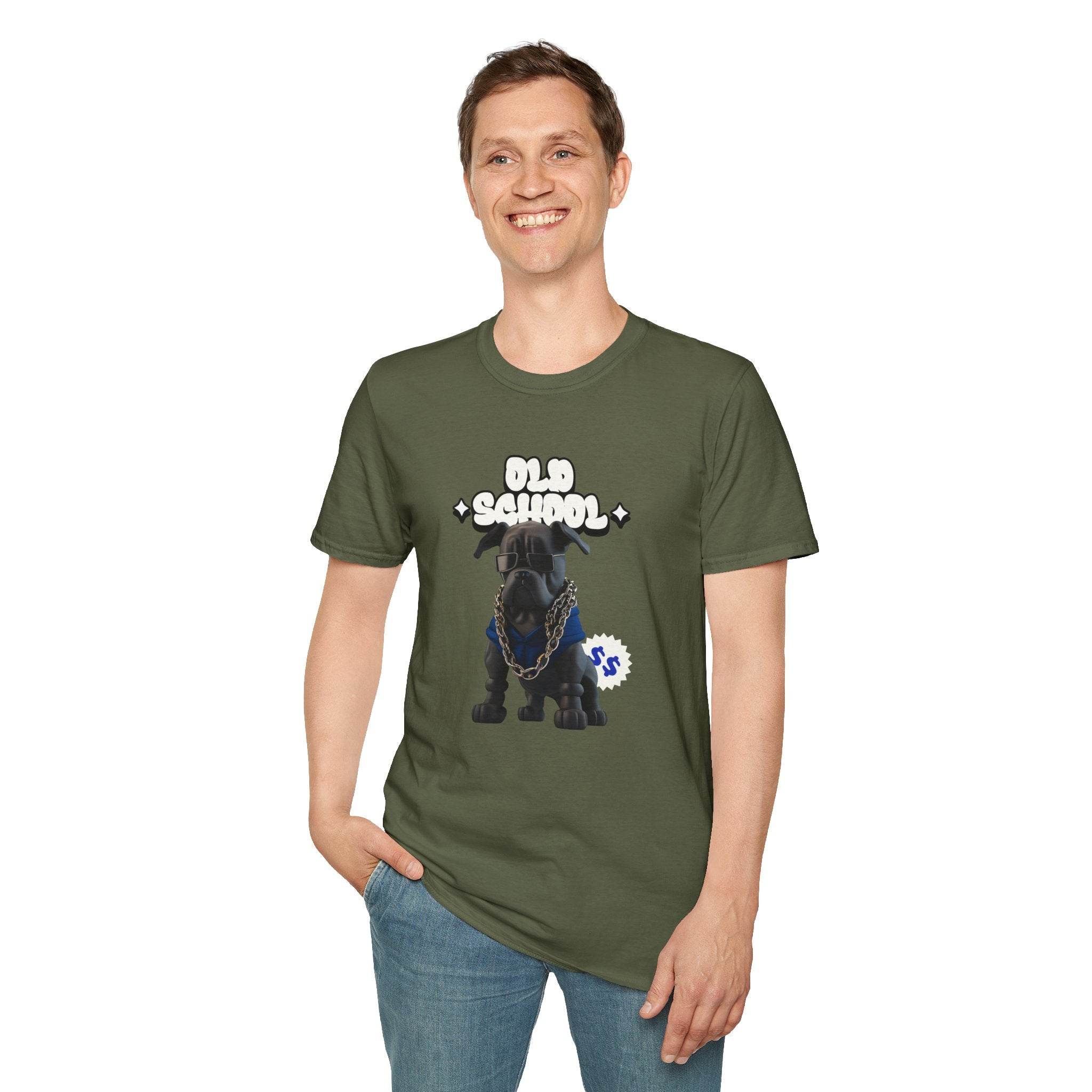 Old School Dog Unisex Softstyle T-Shirt - Esmeralda Ecostore