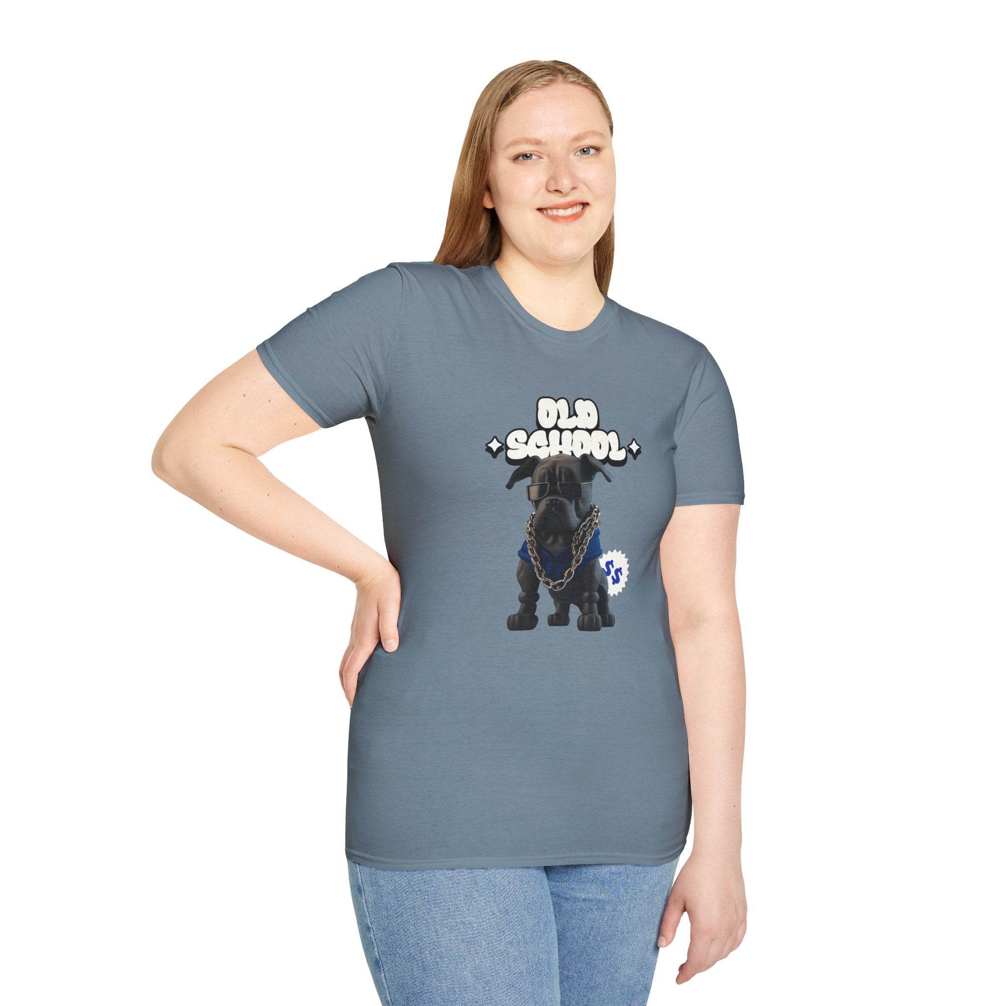 Old School Dog Unisex Softstyle T-Shirt - Esmeralda Ecostore