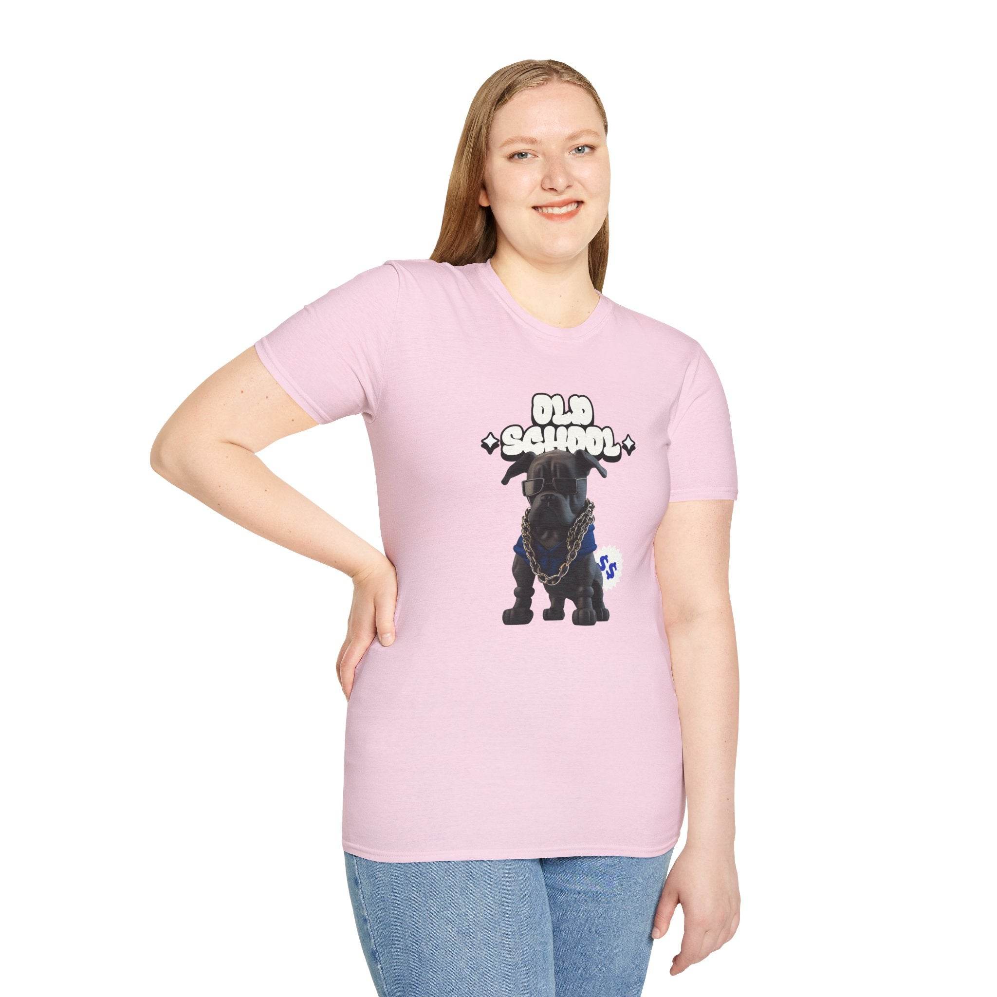 Old School Dog Unisex Softstyle T-Shirt - Esmeralda Ecostore