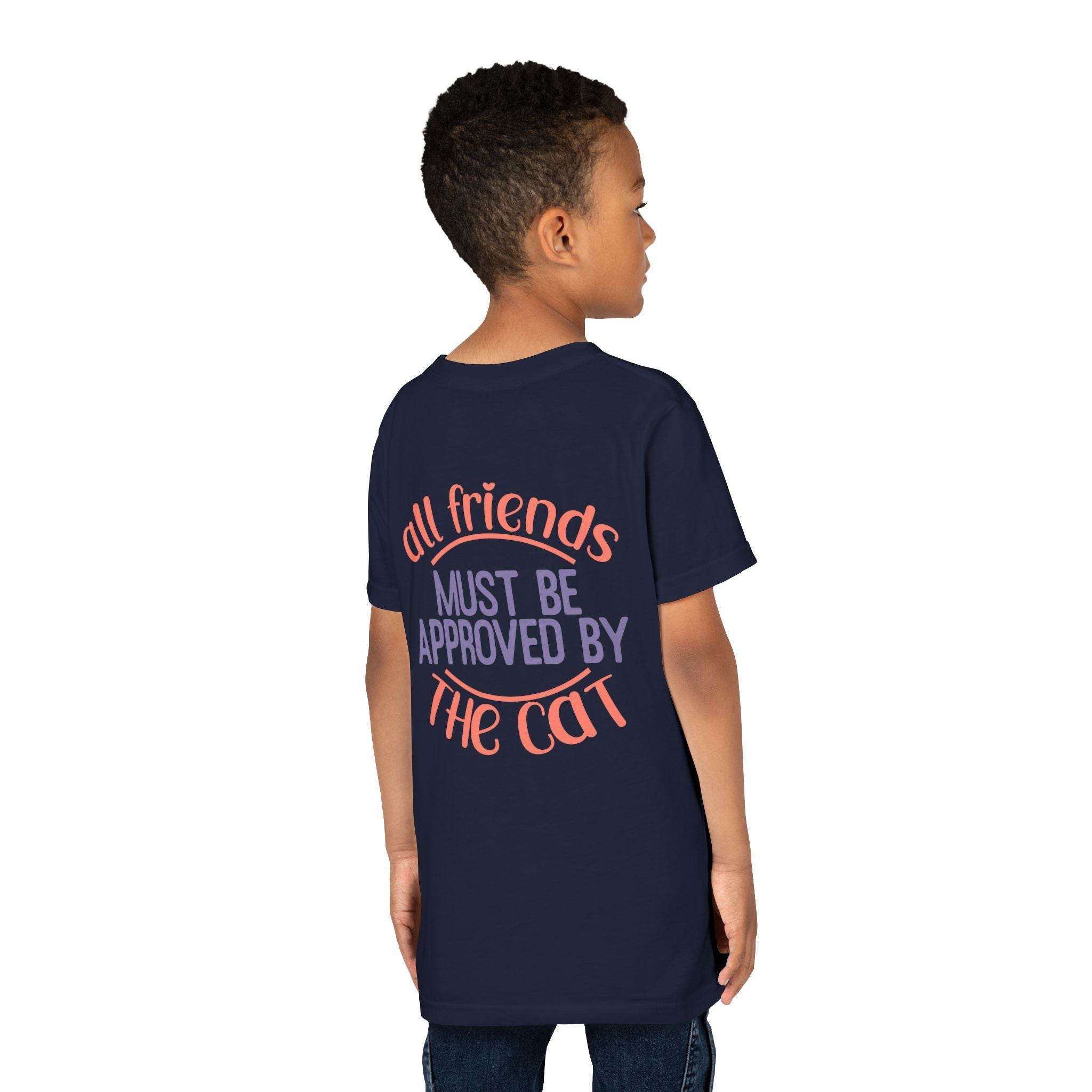 All Friends must be Approved by the Cat Youth Short Sleeve Tee - Esmeralda Ecostore
