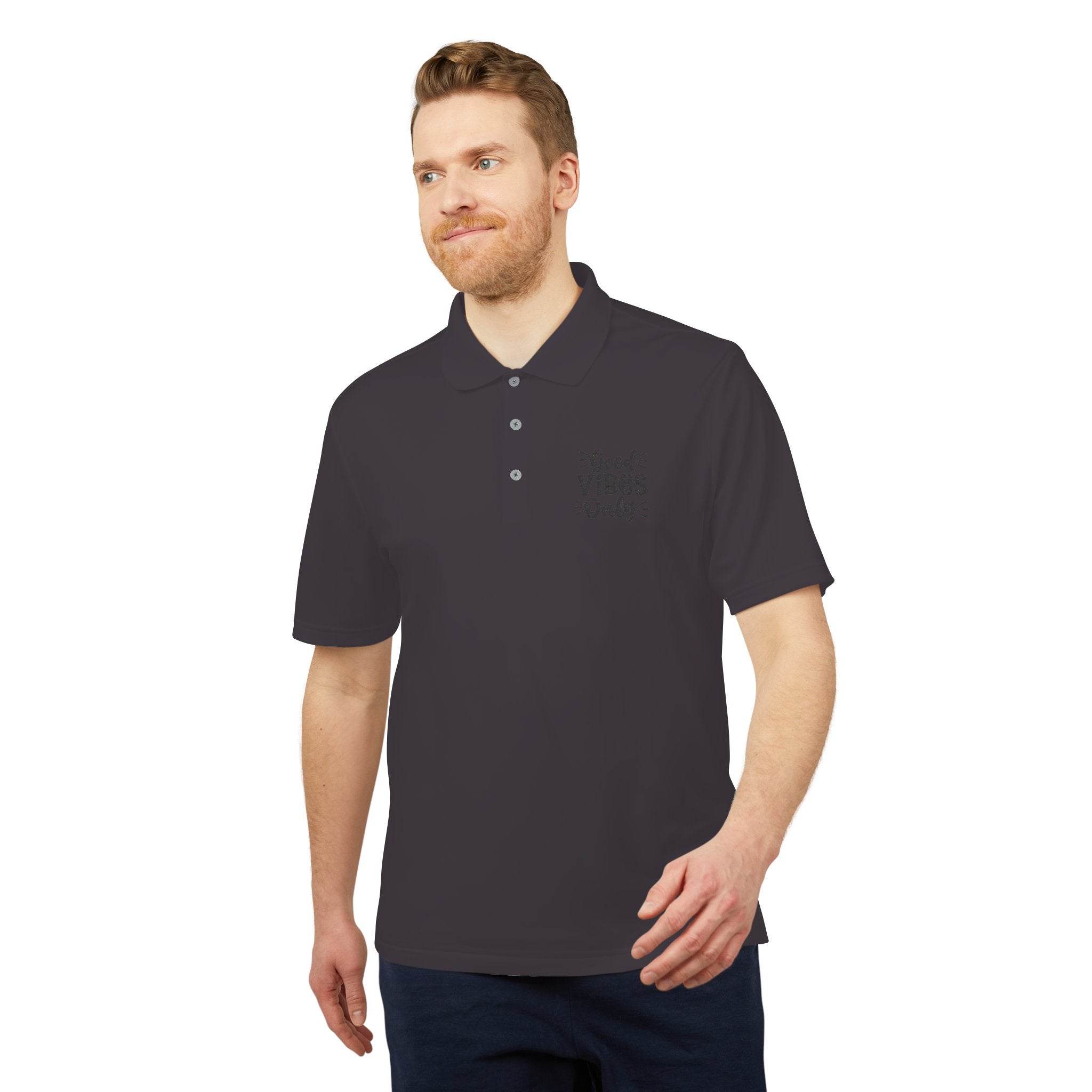 Good Vibes Only Adidas Unisex Performance Polo - Esmeralda Ecostore