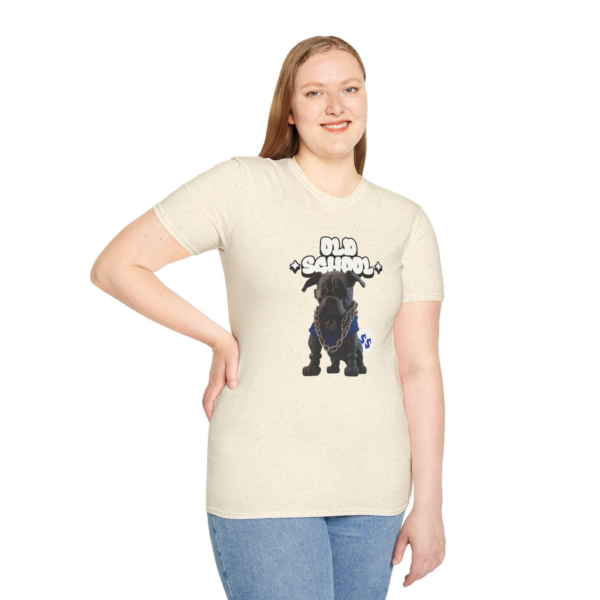 Old School Dog Unisex Softstyle T-Shirt - Esmeralda Ecostore