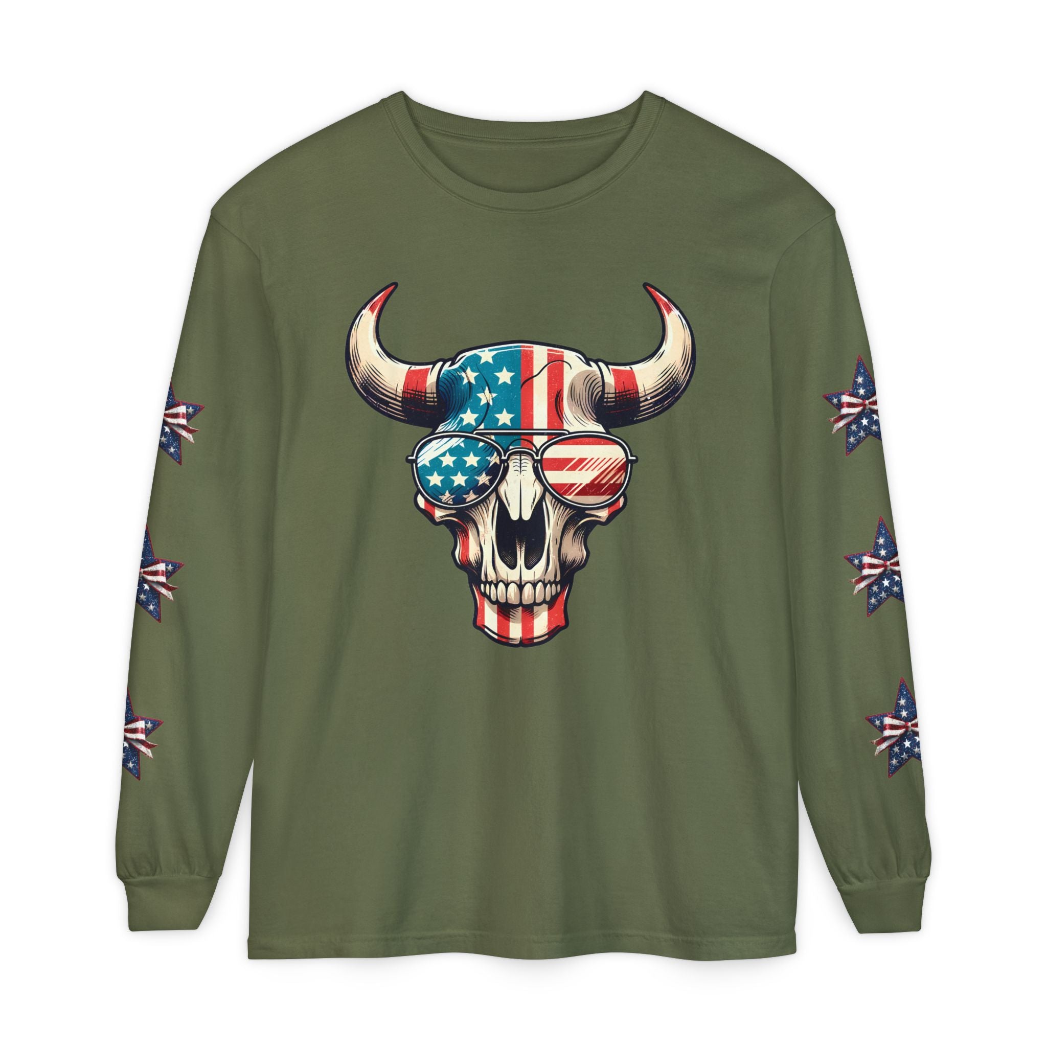 Liberty Horns Unisex Garment-Dyed Long Sleeve T-Shirt