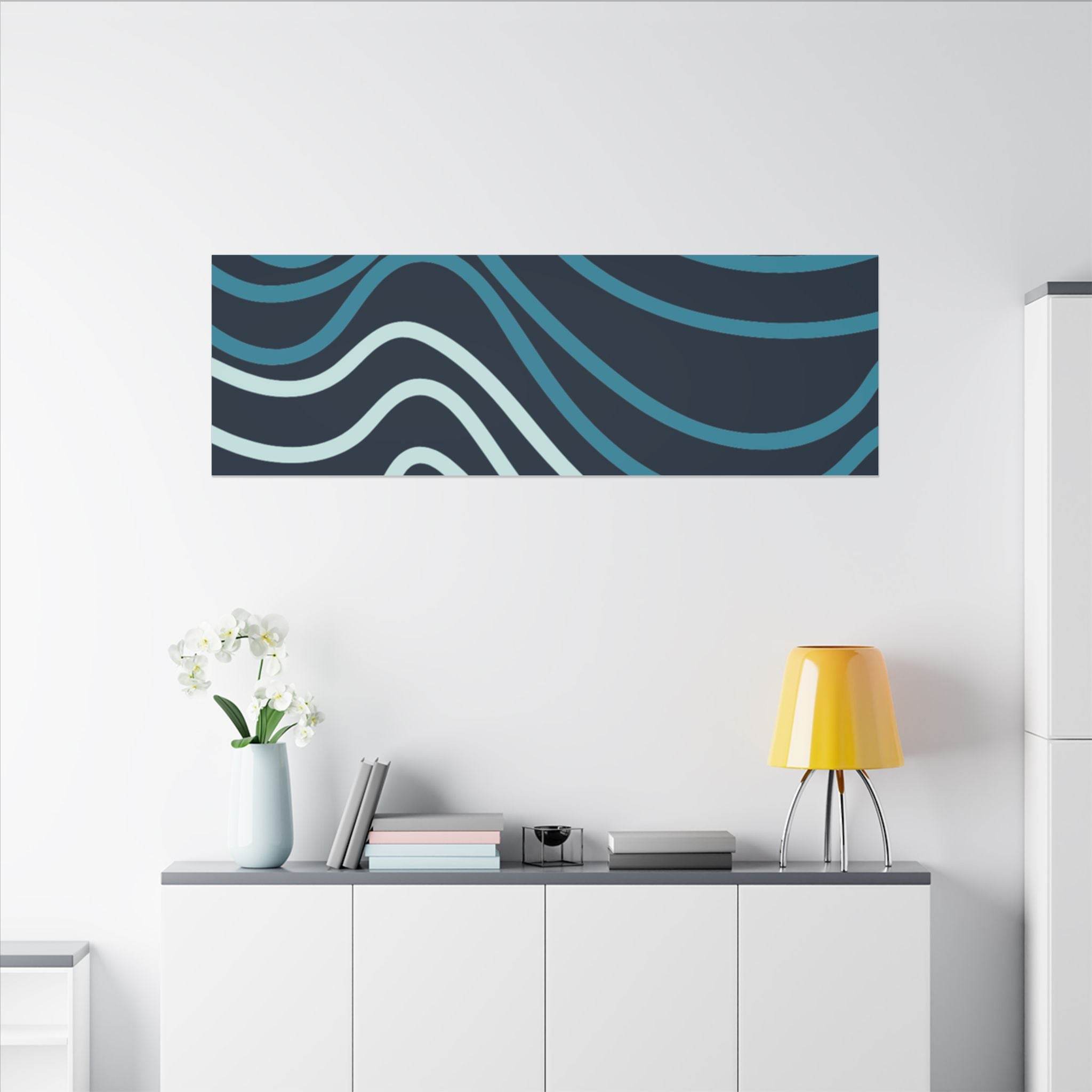 Wiggle Waves Matte Canvas Stretched Multi-Size - Esmeralda Ecostore
