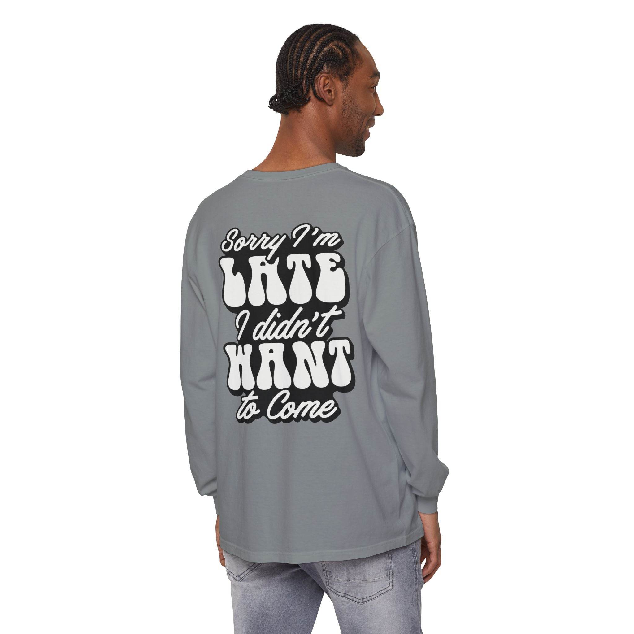 Sarcastic Unisex Garment-Dyed Long Sleeve T-Shirt - Esmeralda Ecostore