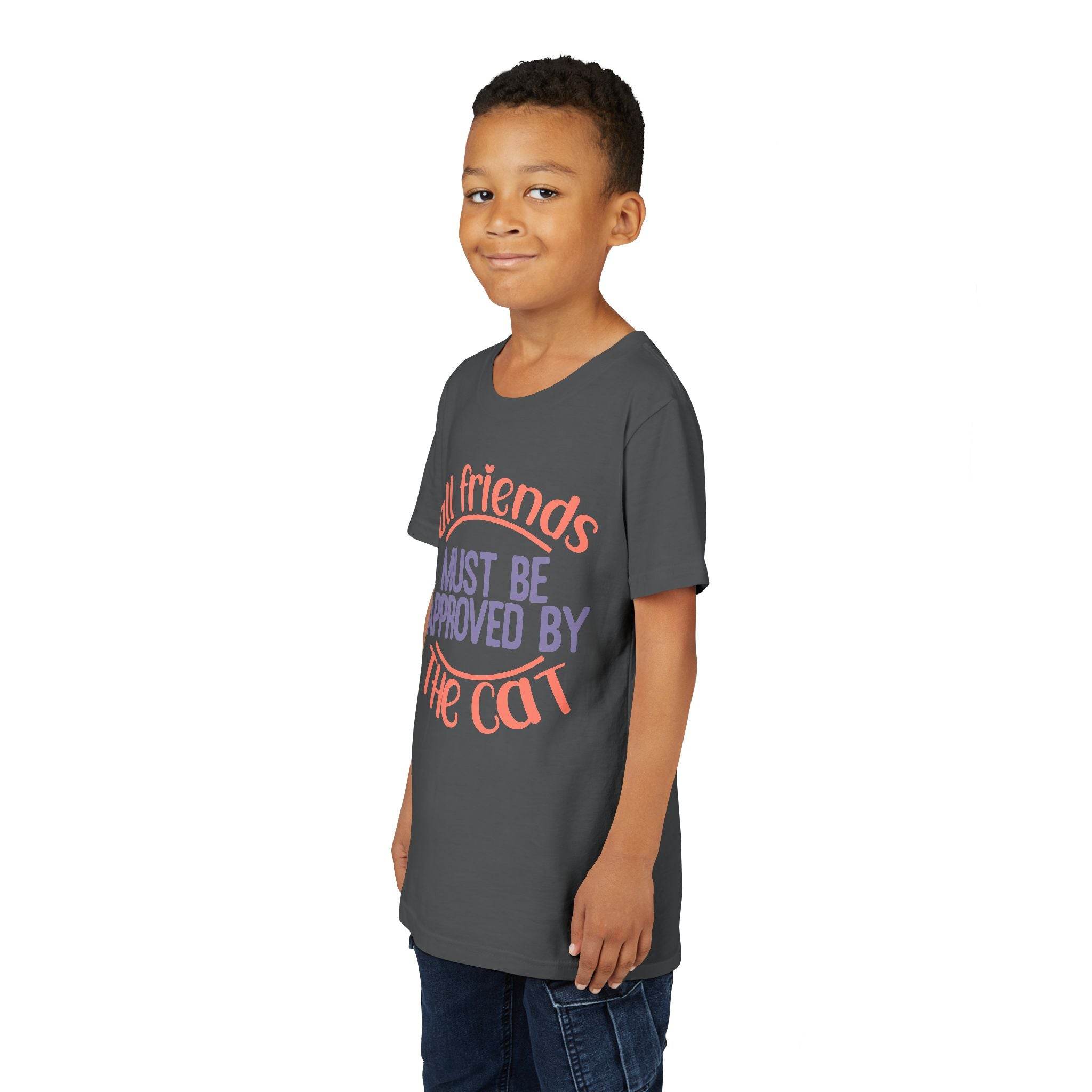 All Friends must be Approved by the Cat Youth Short Sleeve Tee - Esmeralda Ecostore