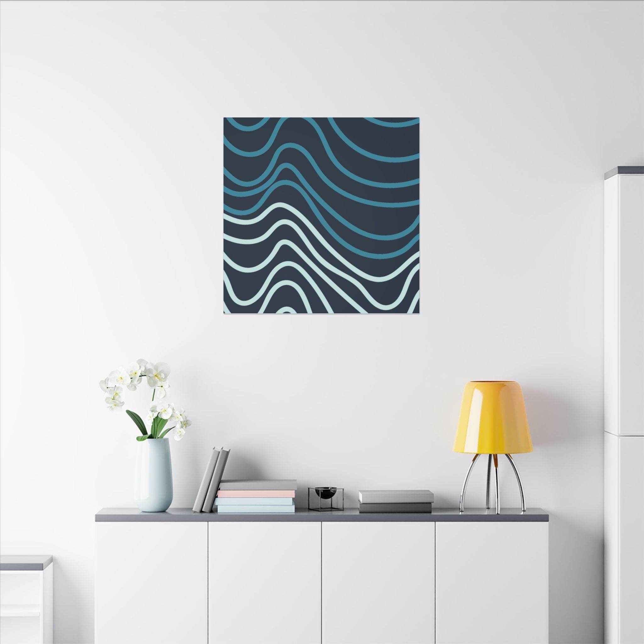 Wiggle Waves Matte Canvas Stretched Multi-Size - Esmeralda Ecostore