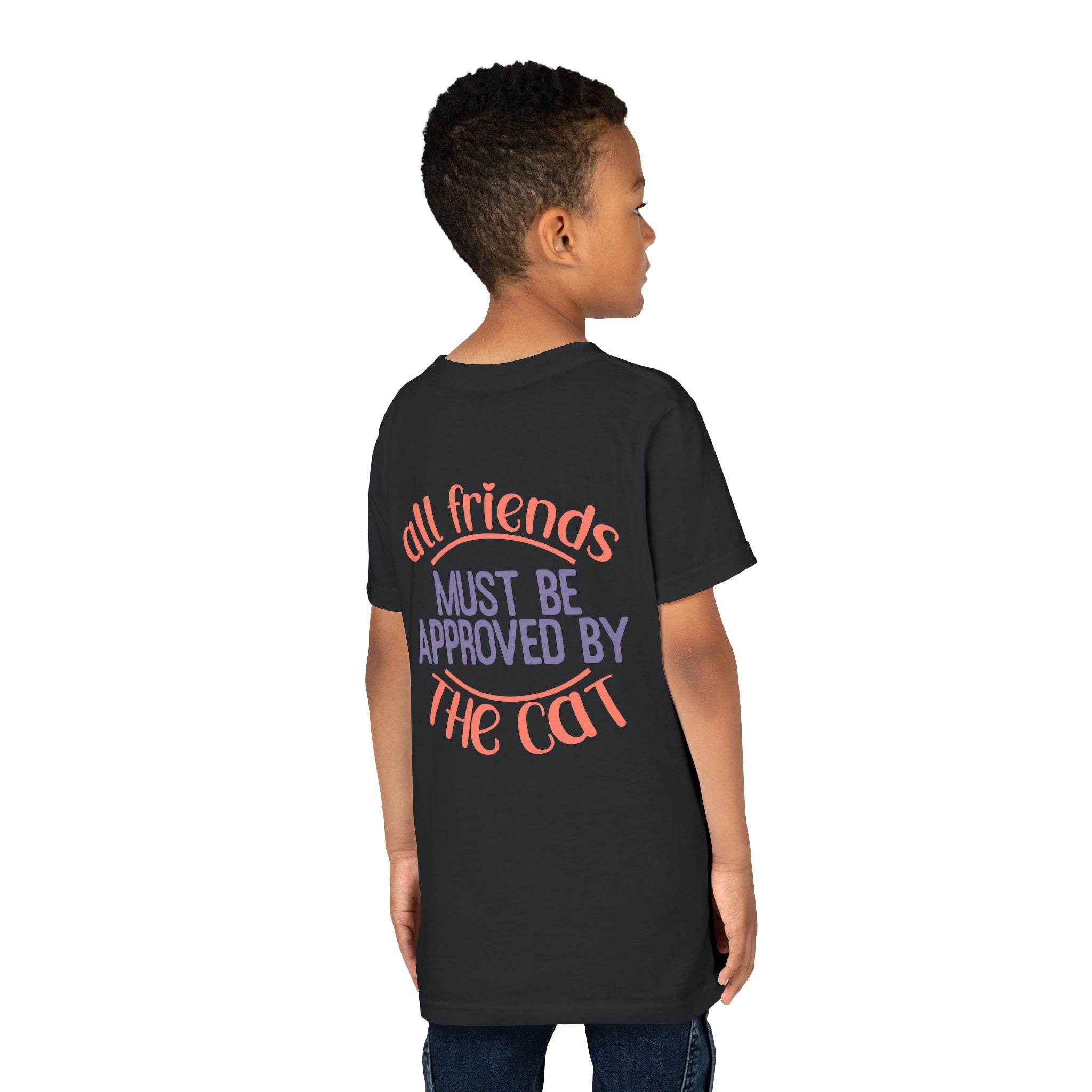 All Friends must be Approved by the Cat Youth Short Sleeve Tee - Esmeralda Ecostore