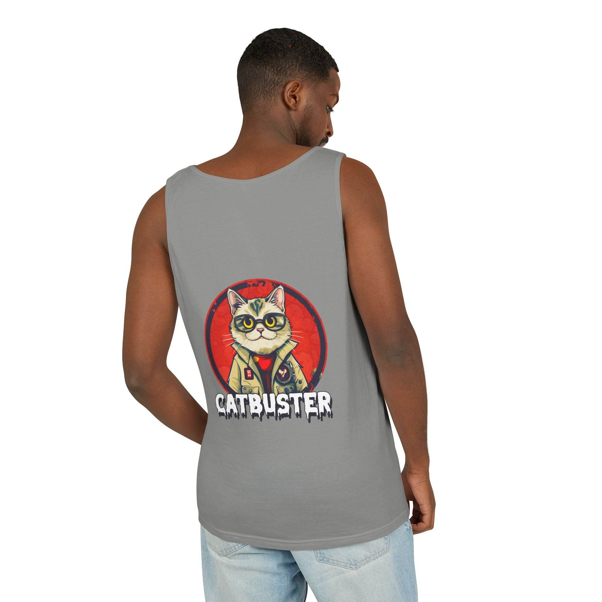 Catbuster Unisex Garment-Dyed Tank Top - Esmeralda Ecostore
